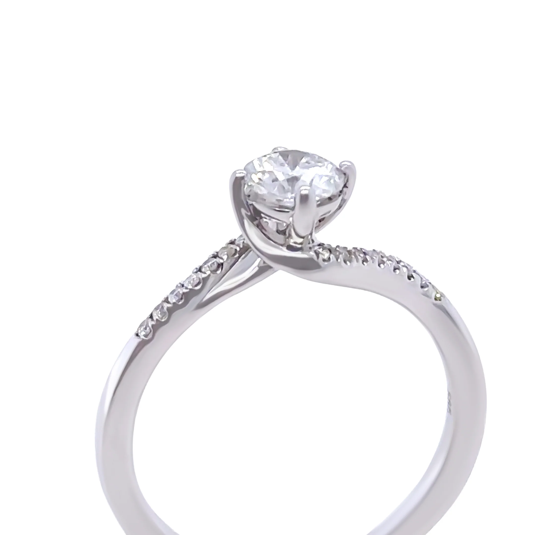 Bespoke 14ct White Gold Diamond Engagement Ring 0.57ct - Image 8