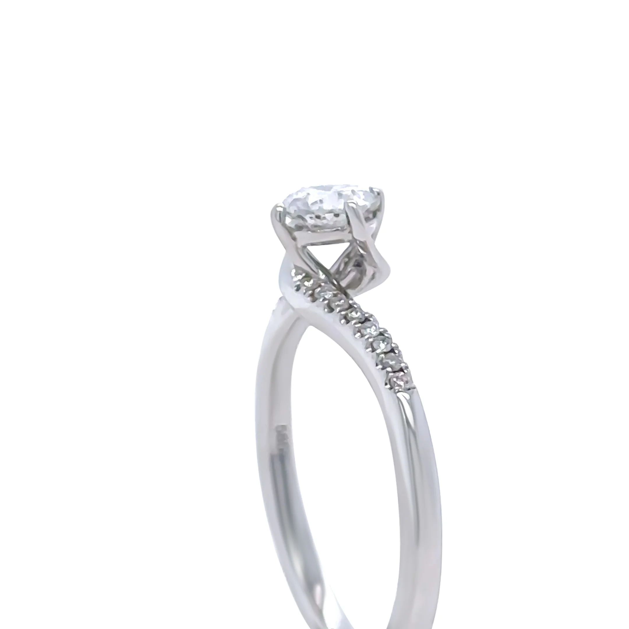 Bespoke 14ct White Gold Diamond Engagement Ring 0.57ct - Image 9