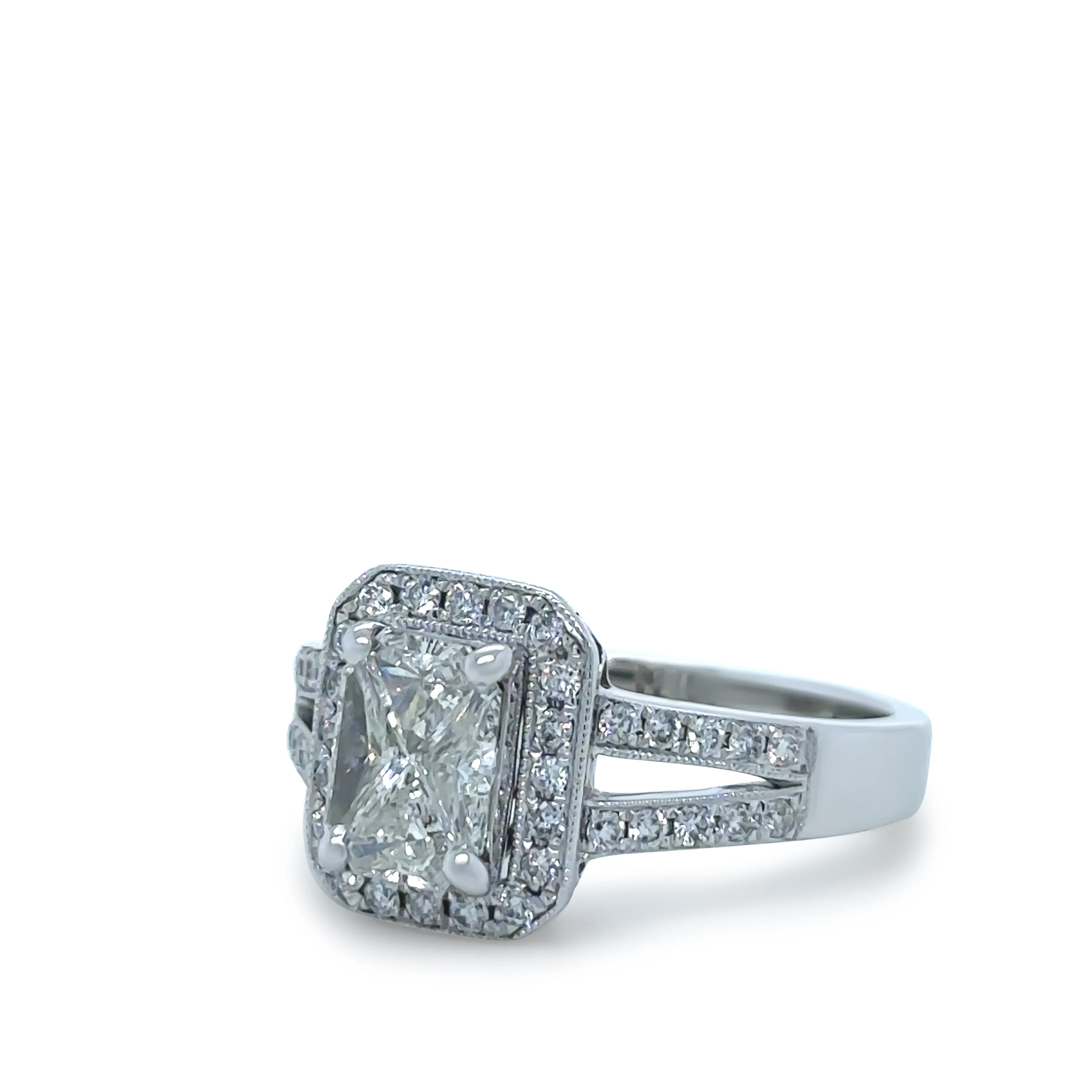 Bespoke 14ct White Gold Diamond Ring 1.48ct - Image 3
