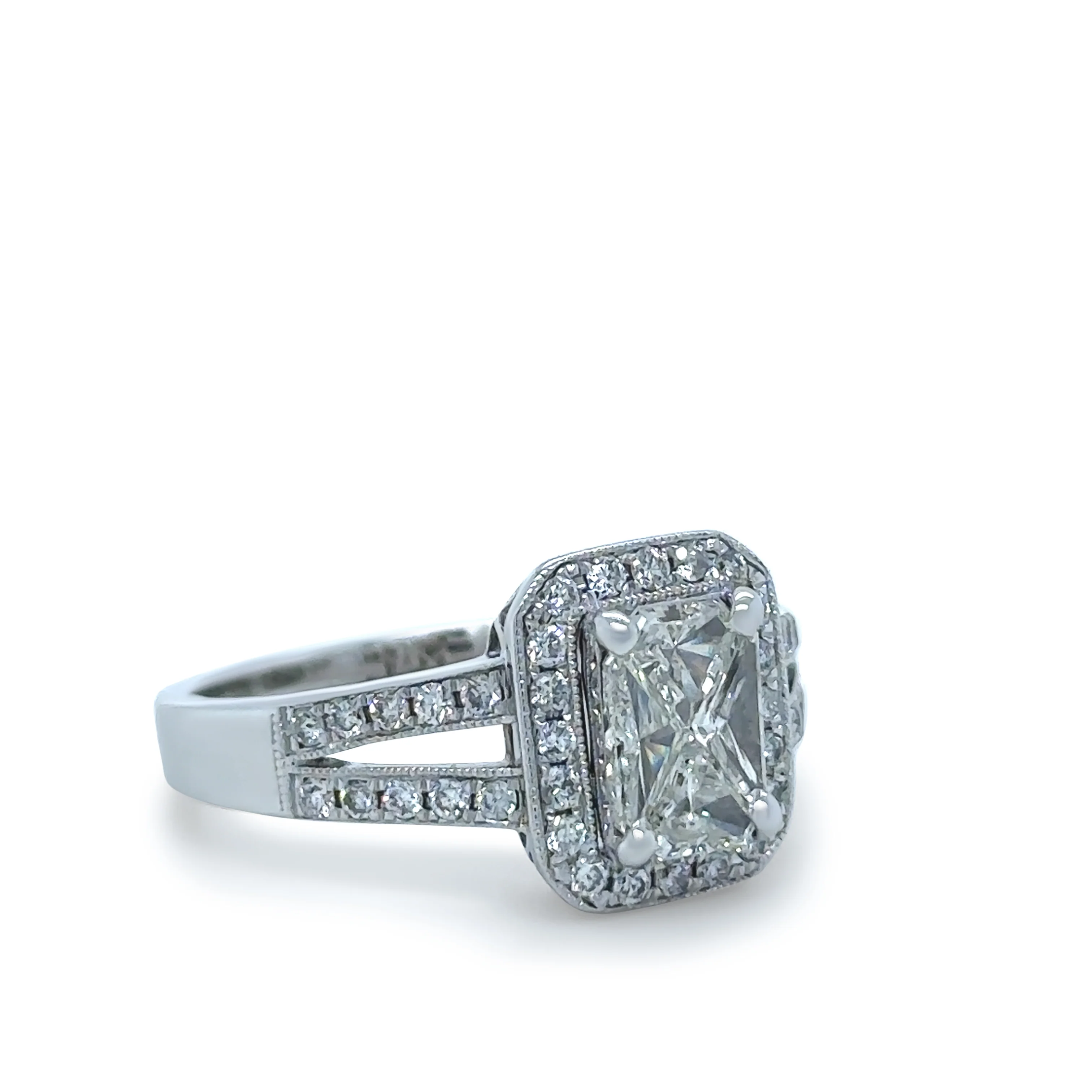Bespoke 14ct White Gold Diamond Ring 1.48ct - Image 5