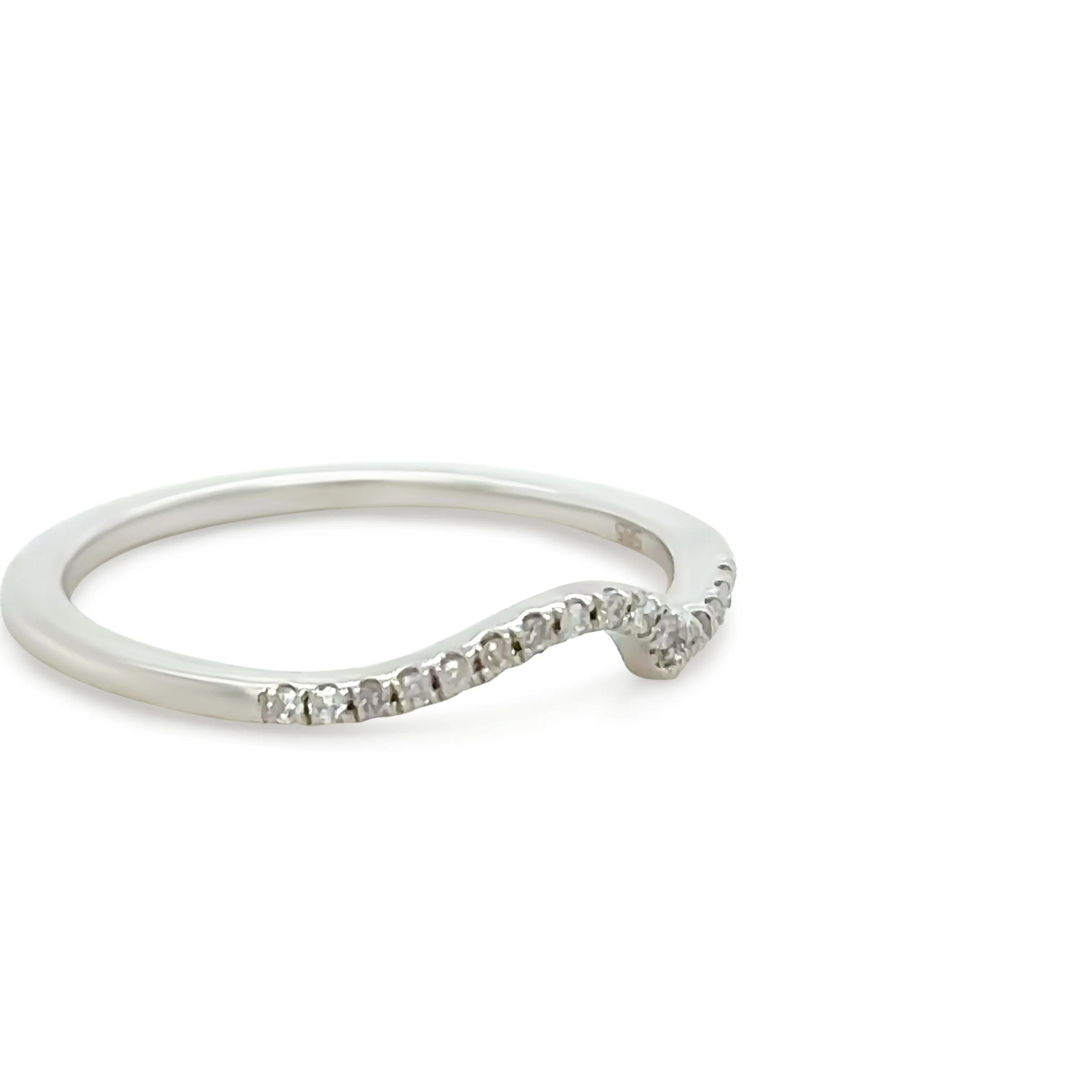 Bespoke 14ct White Gold Diamond Wedding Band 0.08ct - Image 2