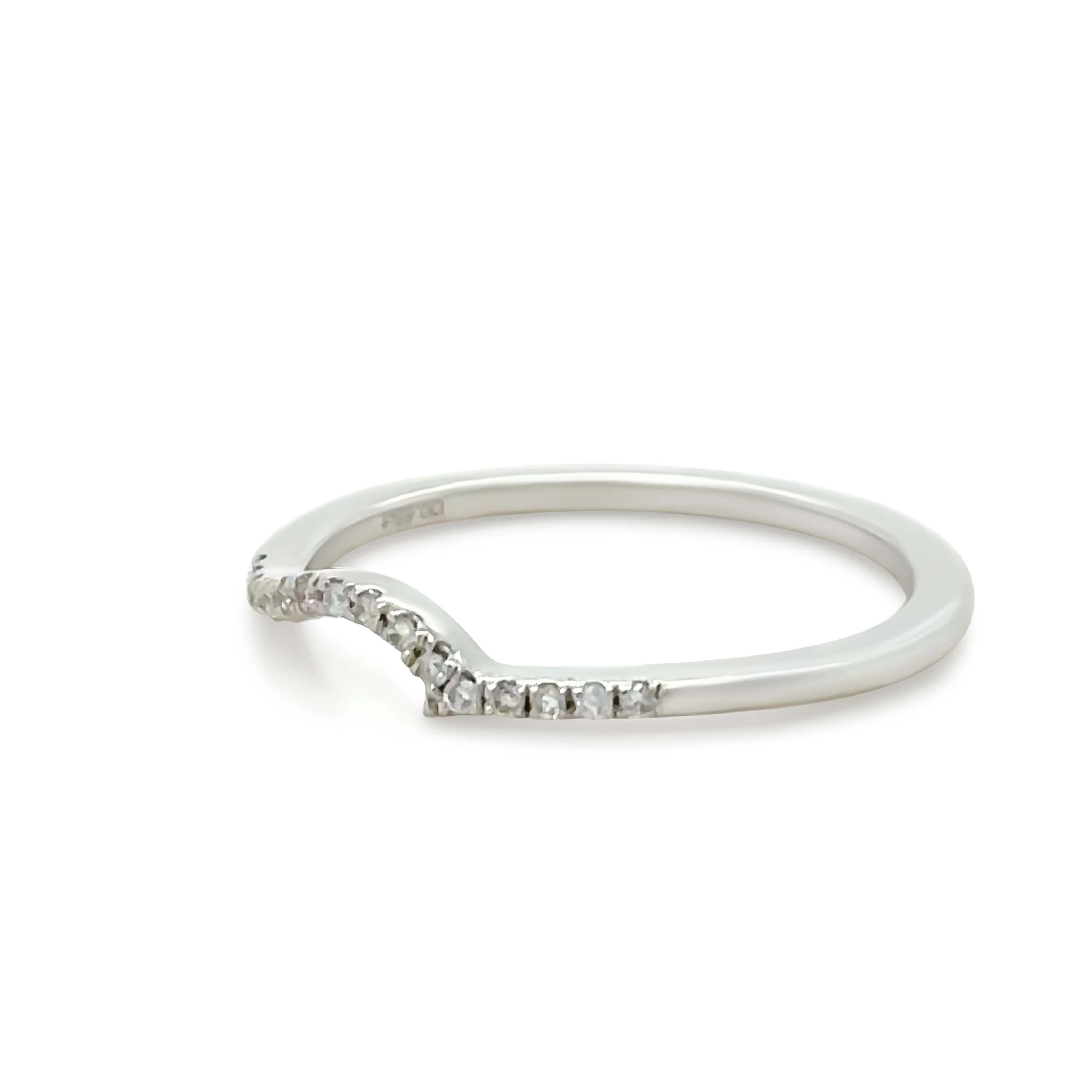 Bespoke 14ct White Gold Diamond Wedding Band 0.08ct - Image 3