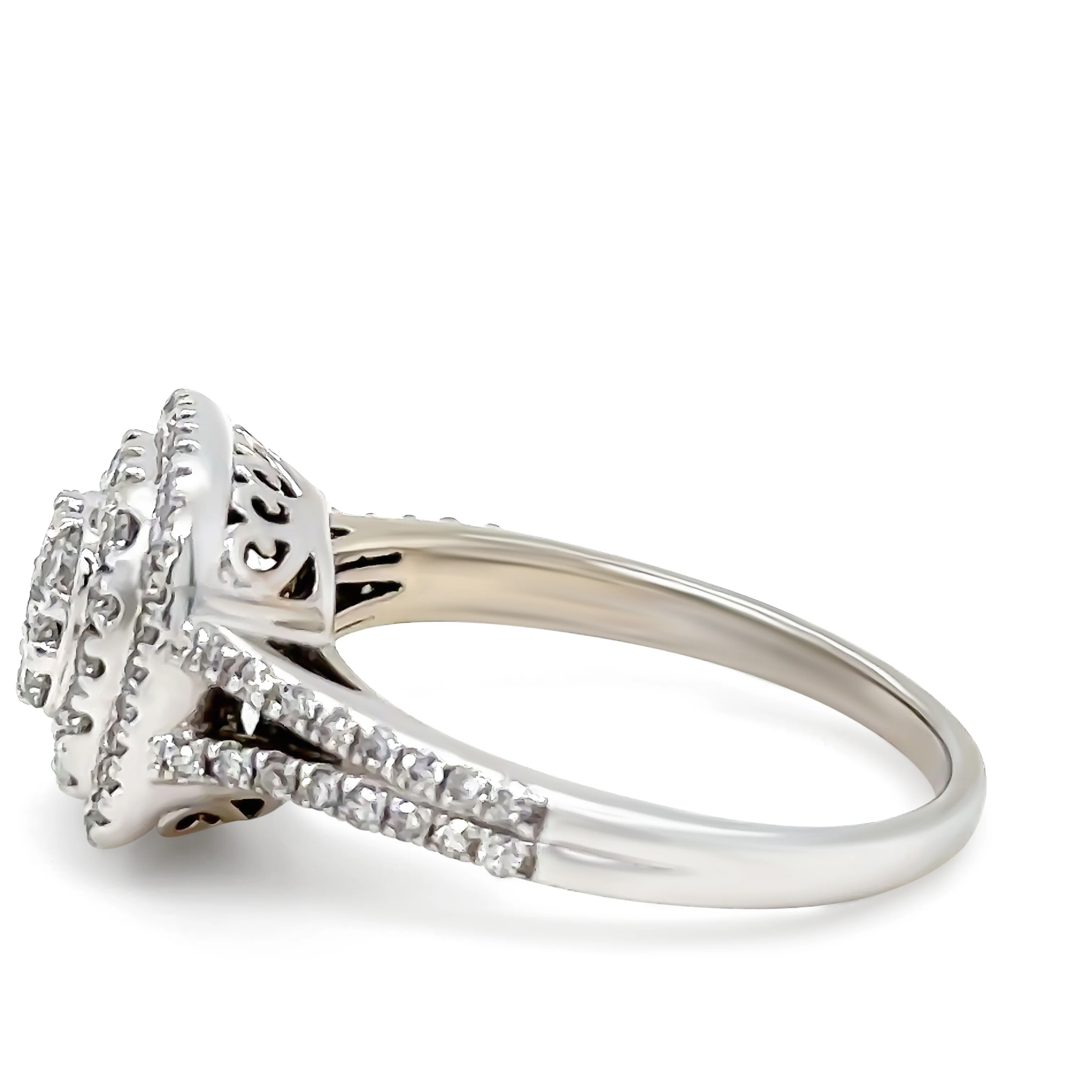 Bespoke 14ct White Gold Three Piece Diamond Bridal Ring Set 1.10ct - Image 3