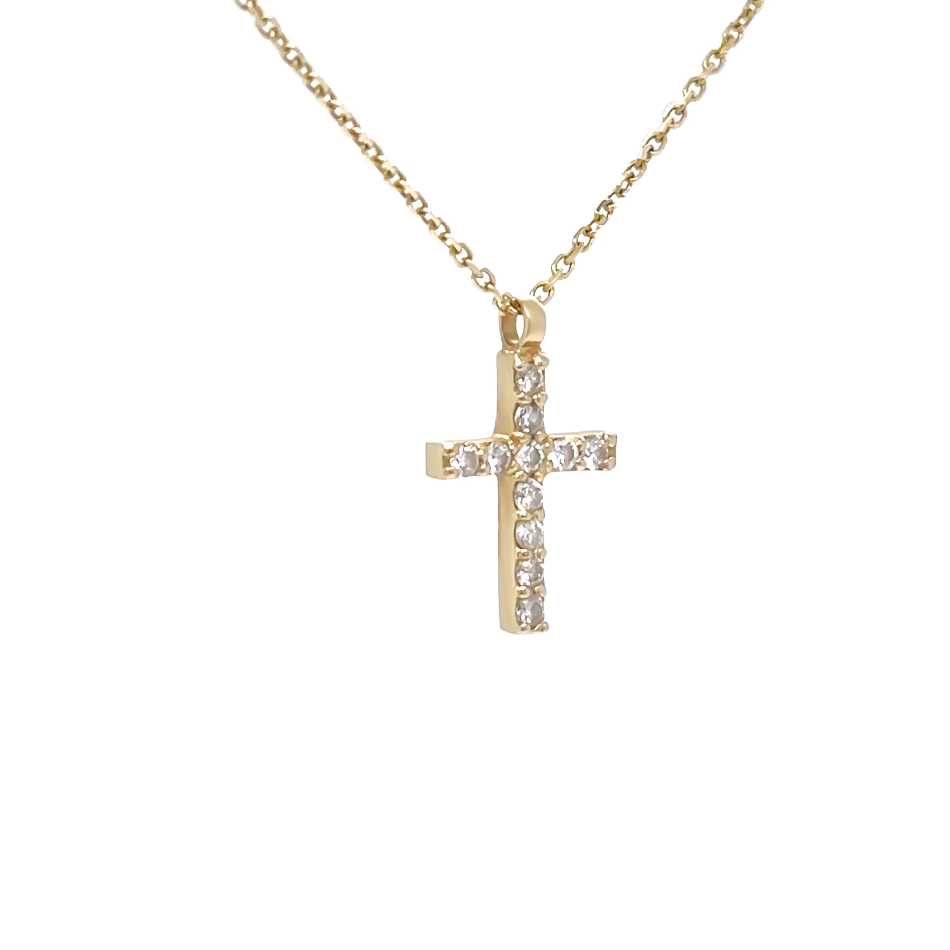 Bespoke 14ct Yellow Gold Diamond Necklace & Pendant Set 0.11ct - Image 2