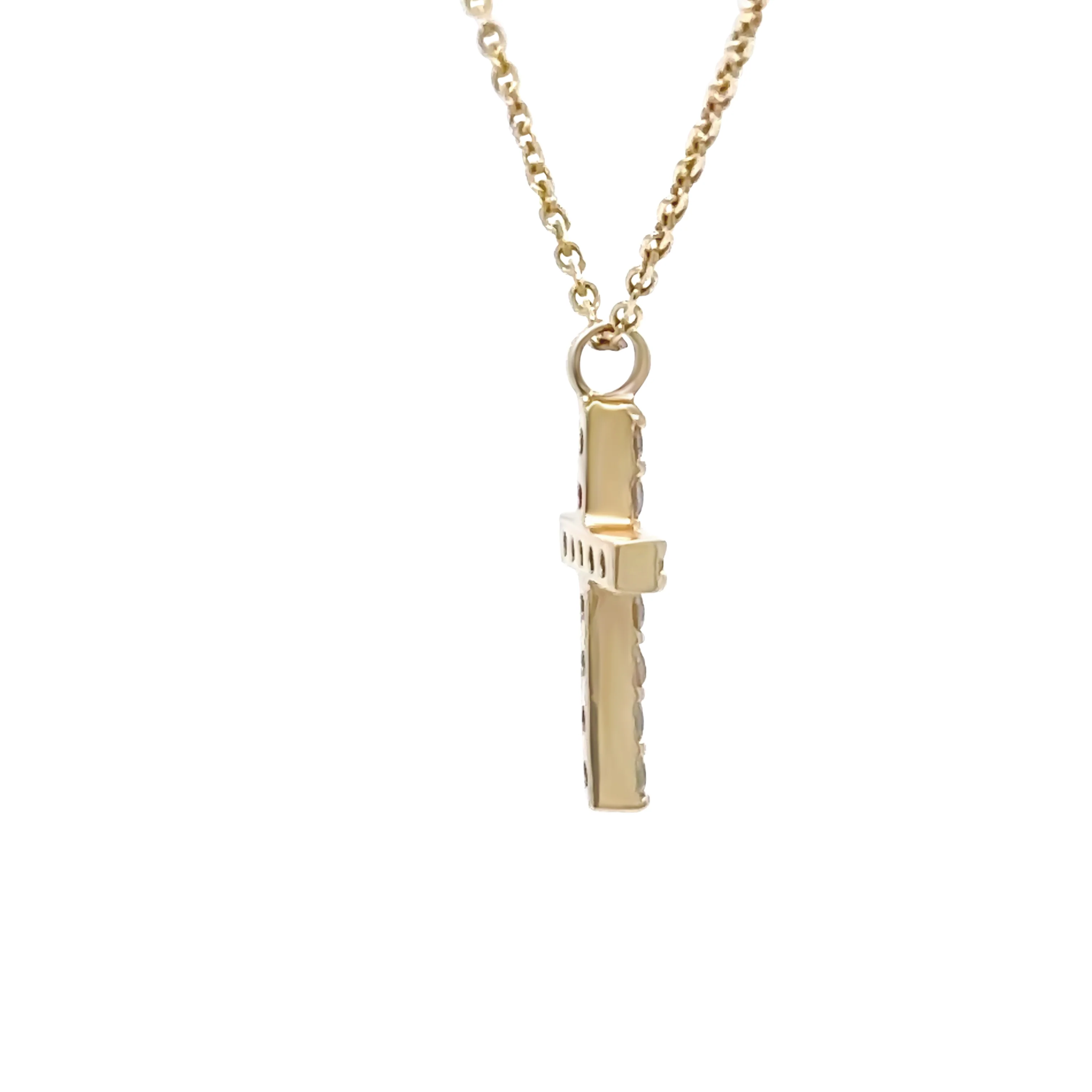 Bespoke 14ct Yellow Gold Diamond Necklace & Pendant Set 0.11ct - Image 4