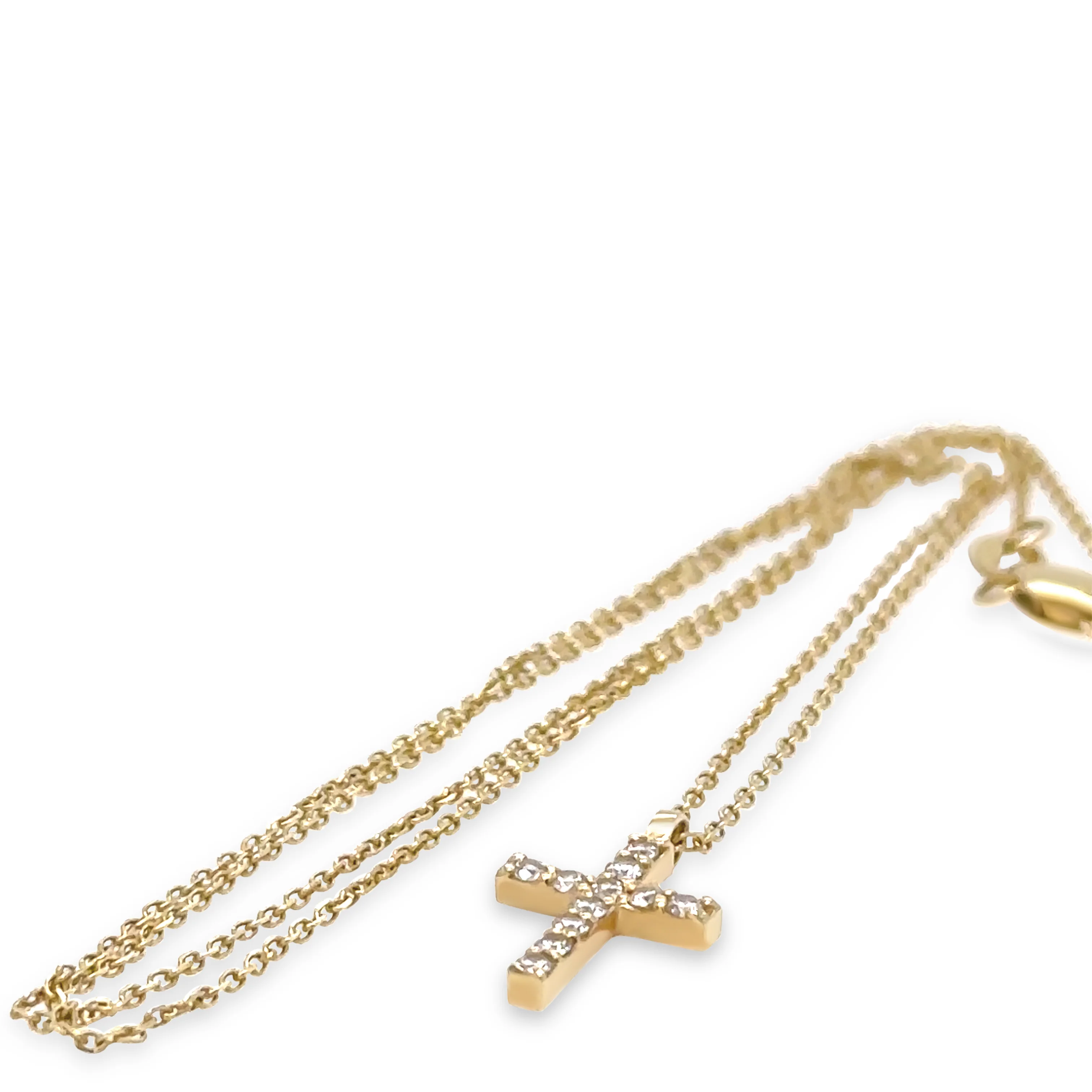 Bespoke 14ct Yellow Gold Diamond Necklace & Pendant Set 0.11ct - Image 5