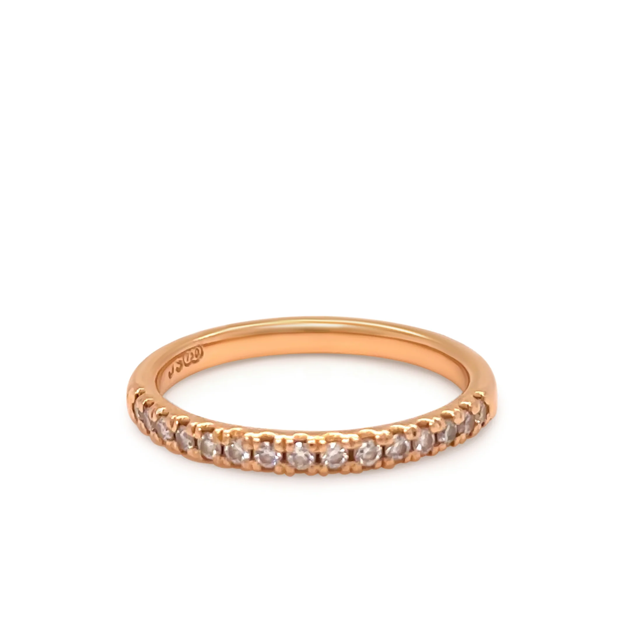 Bespoke 18ct Rose Gold Diamond Wedding Band 0.22ct - Image 2