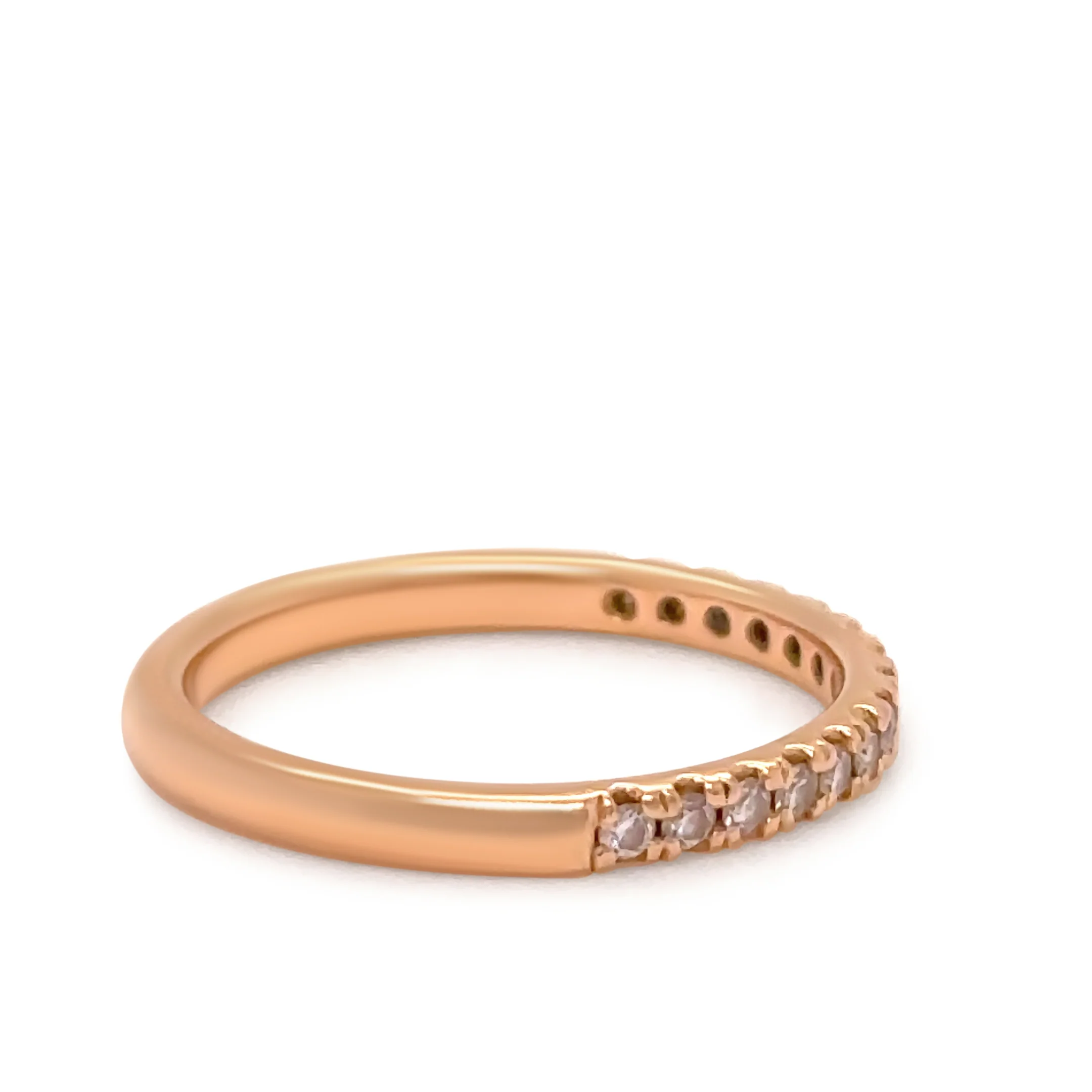 Bespoke 18ct Rose Gold Diamond Wedding Band 0.22ct - Image 3