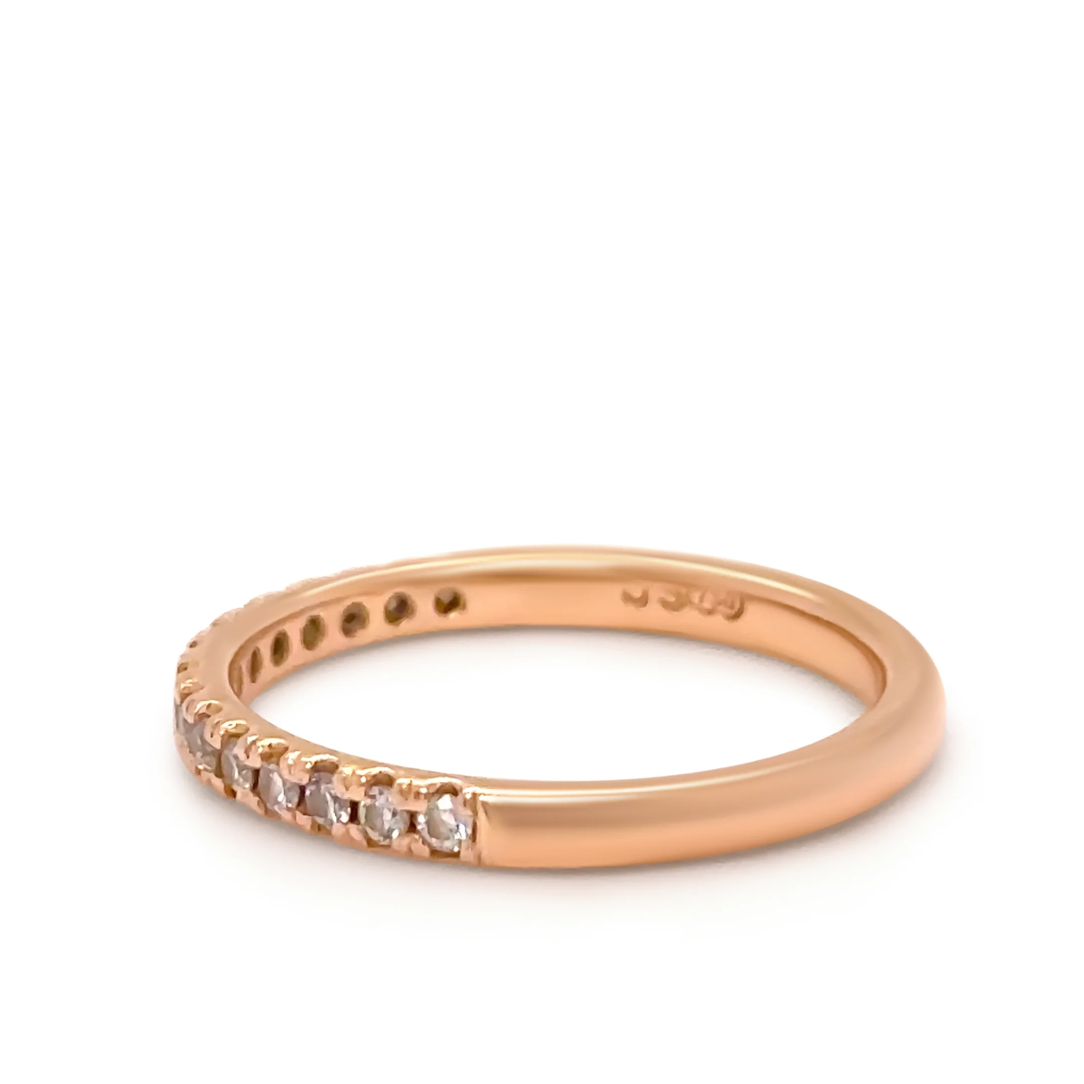 Bespoke 18ct Rose Gold Diamond Wedding Band 0.22ct - Image 4