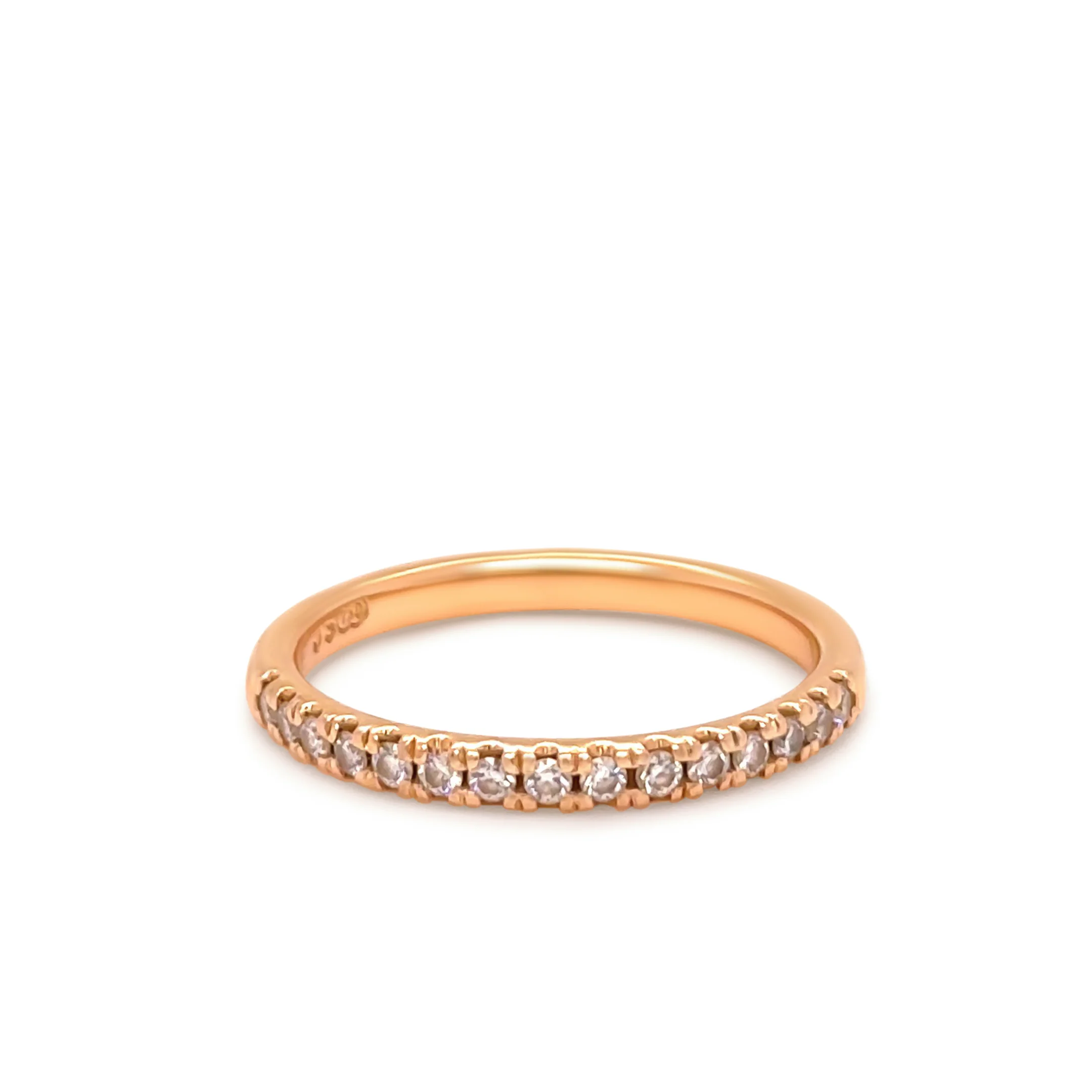 Bespoke 18ct Rose Gold Diamond Wedding Band 0.22ct - Image 5