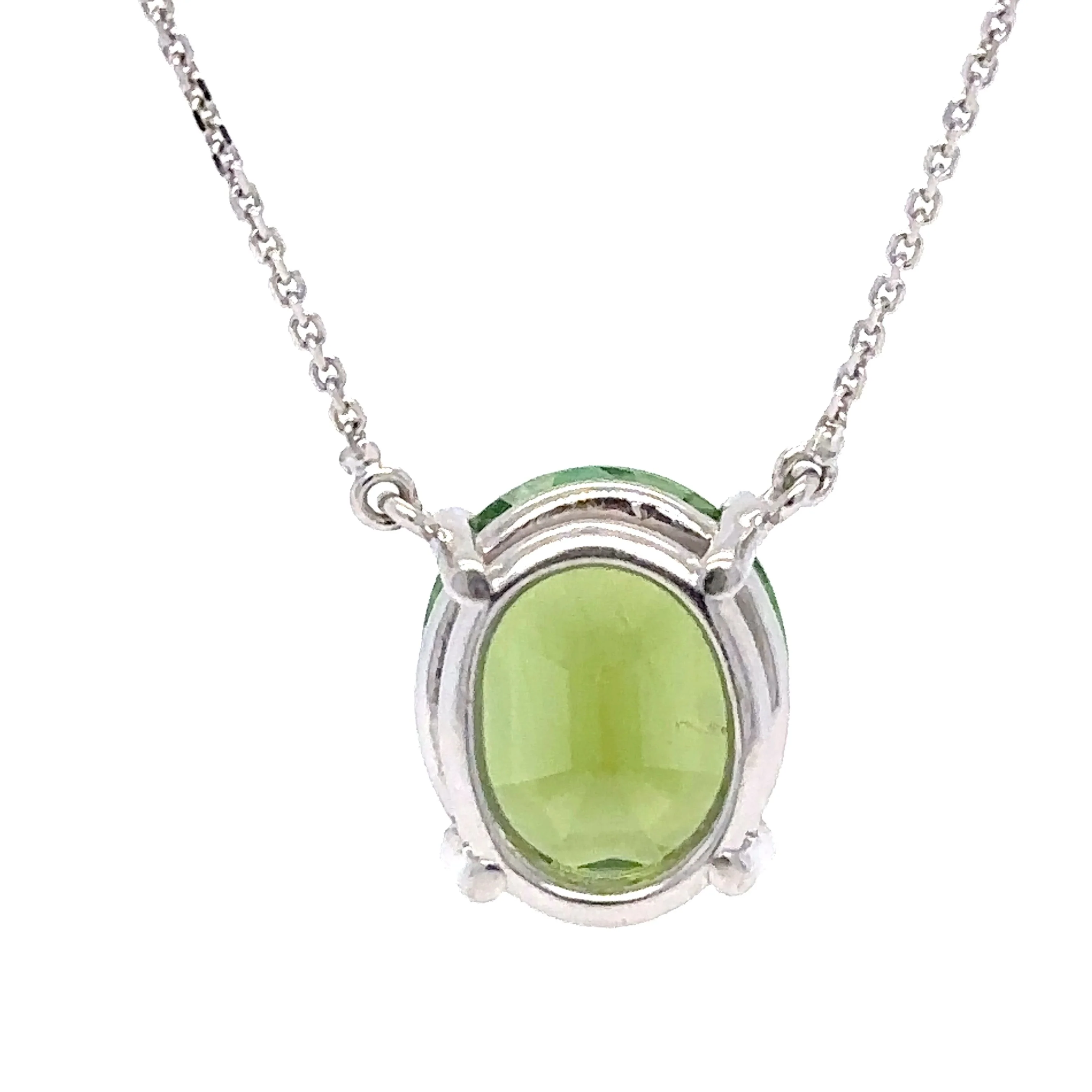 Bespoke 18ct White Gold Cushion Cut Oval Tourmaline Pendant 4.26ct - Image 5