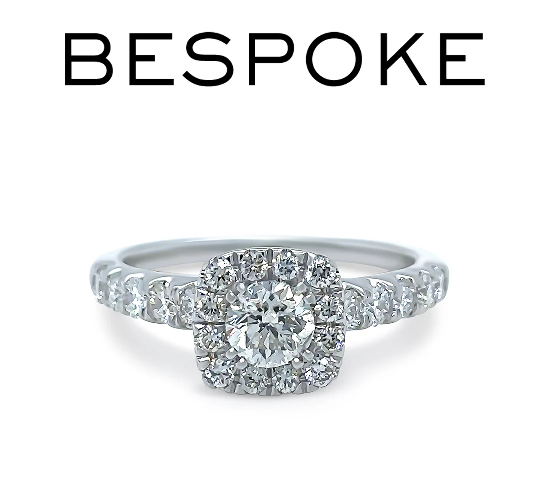Bespoke 18ct White Gold Diamond Engagement Ring 1.19ct