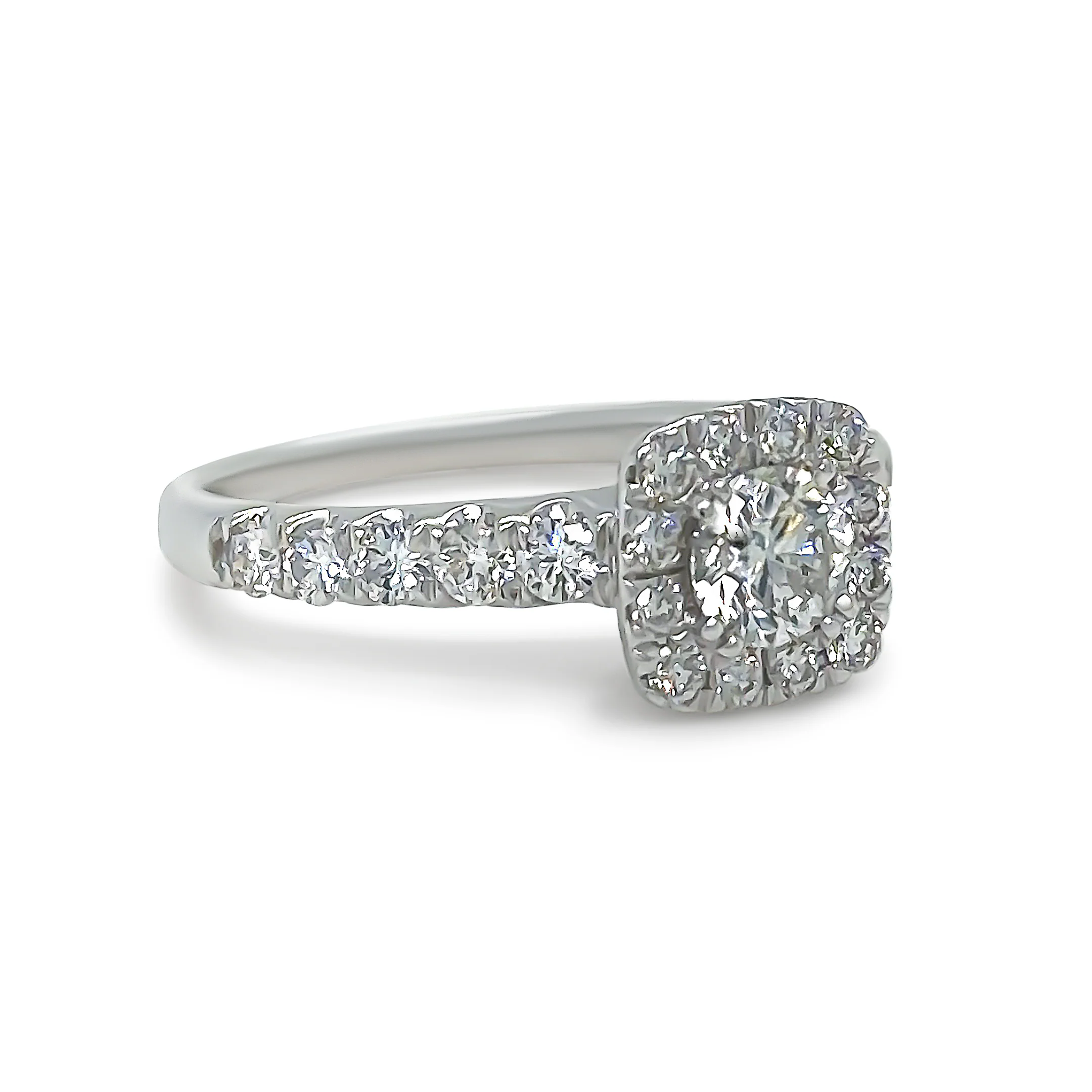 Bespoke 18ct White Gold Diamond Engagement Ring 1.19ct - Image 2