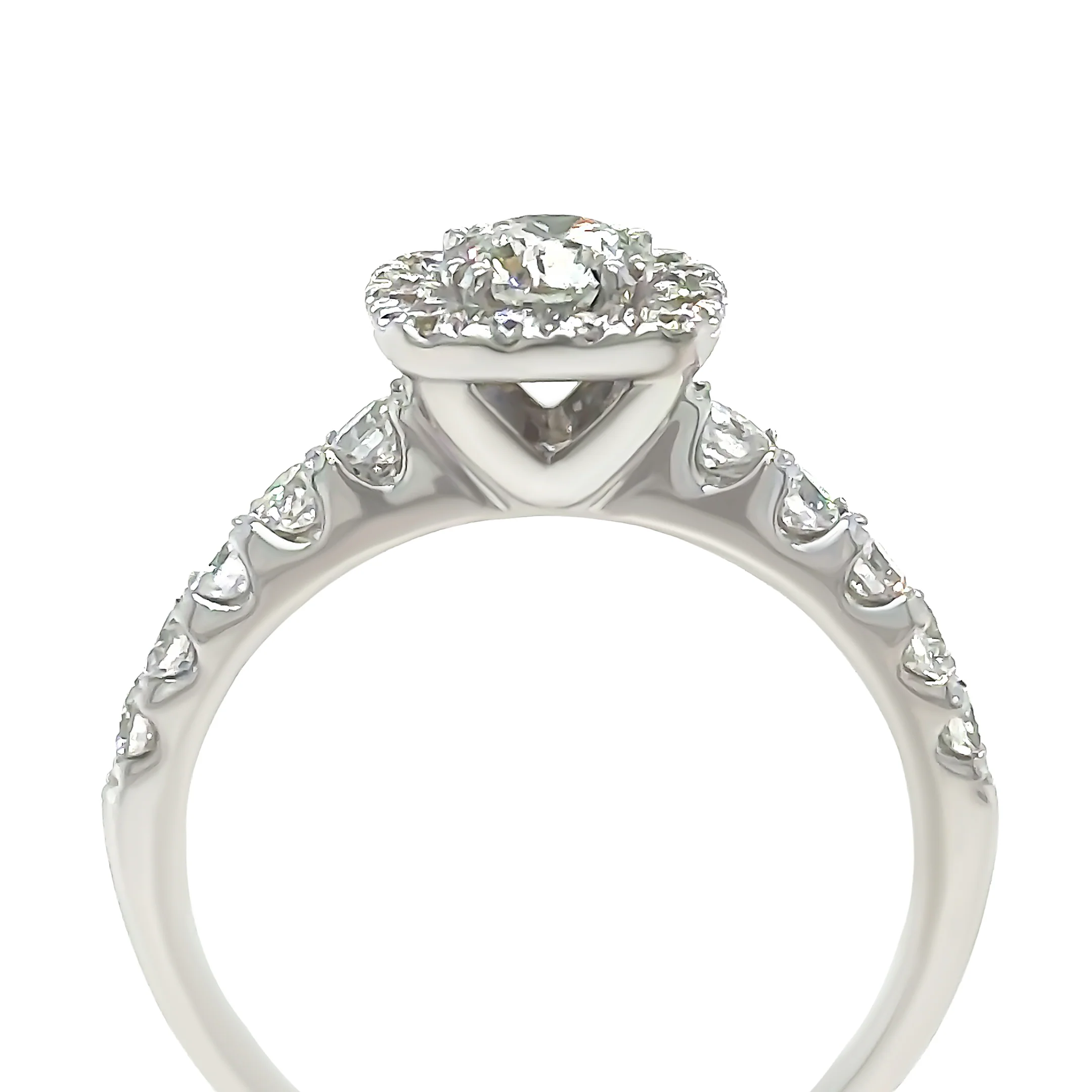 Bespoke 18ct White Gold Diamond Engagement Ring 1.19ct - Image 3