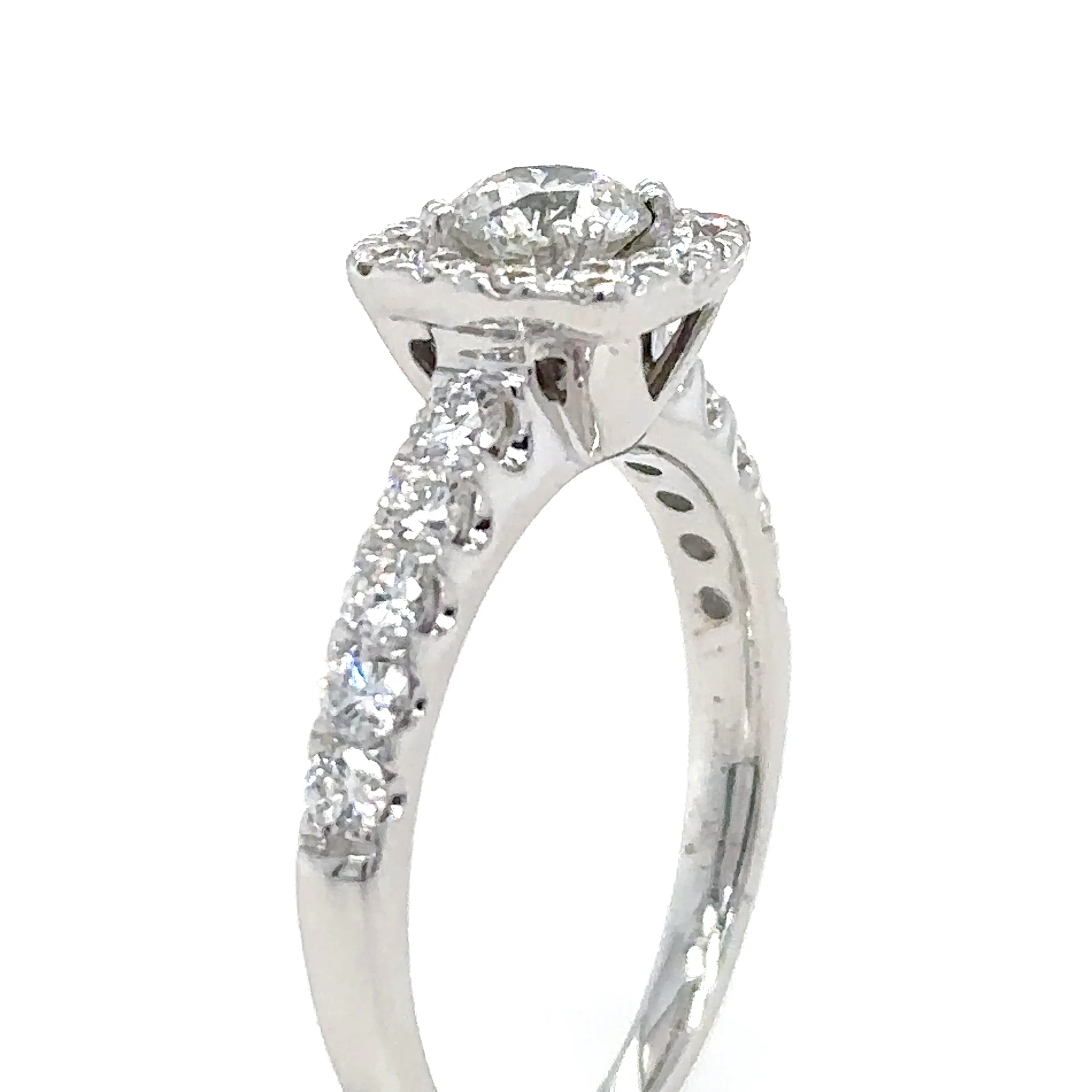 Bespoke 18ct White Gold Diamond Engagement Ring 1.19ct - Image 5