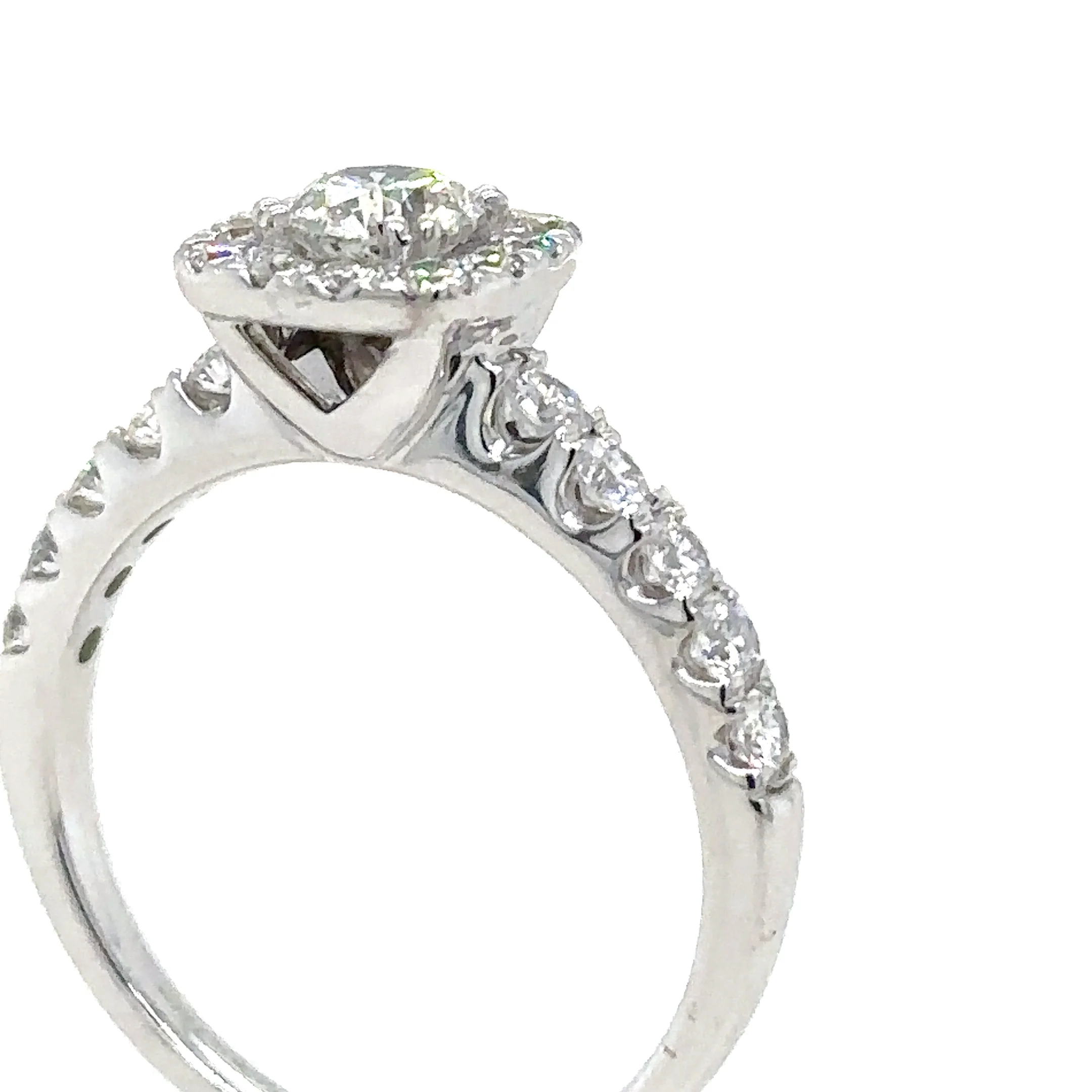 Bespoke 18ct White Gold Diamond Engagement Ring 1.19ct - Image 6