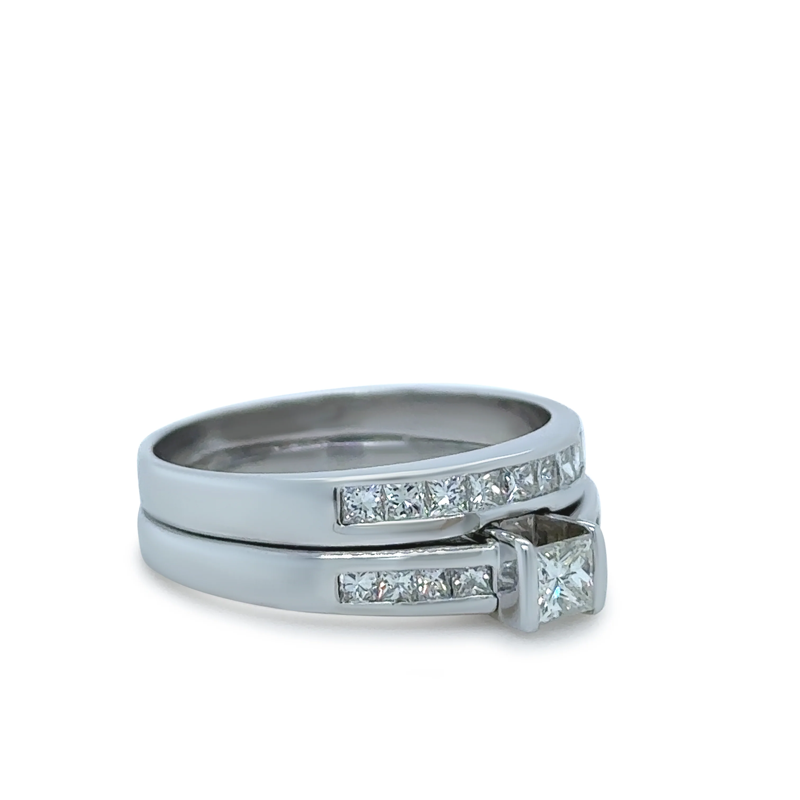 Bespoke 18ct White Gold Diamond Engagement Ring Set 0.76ct - Image 4