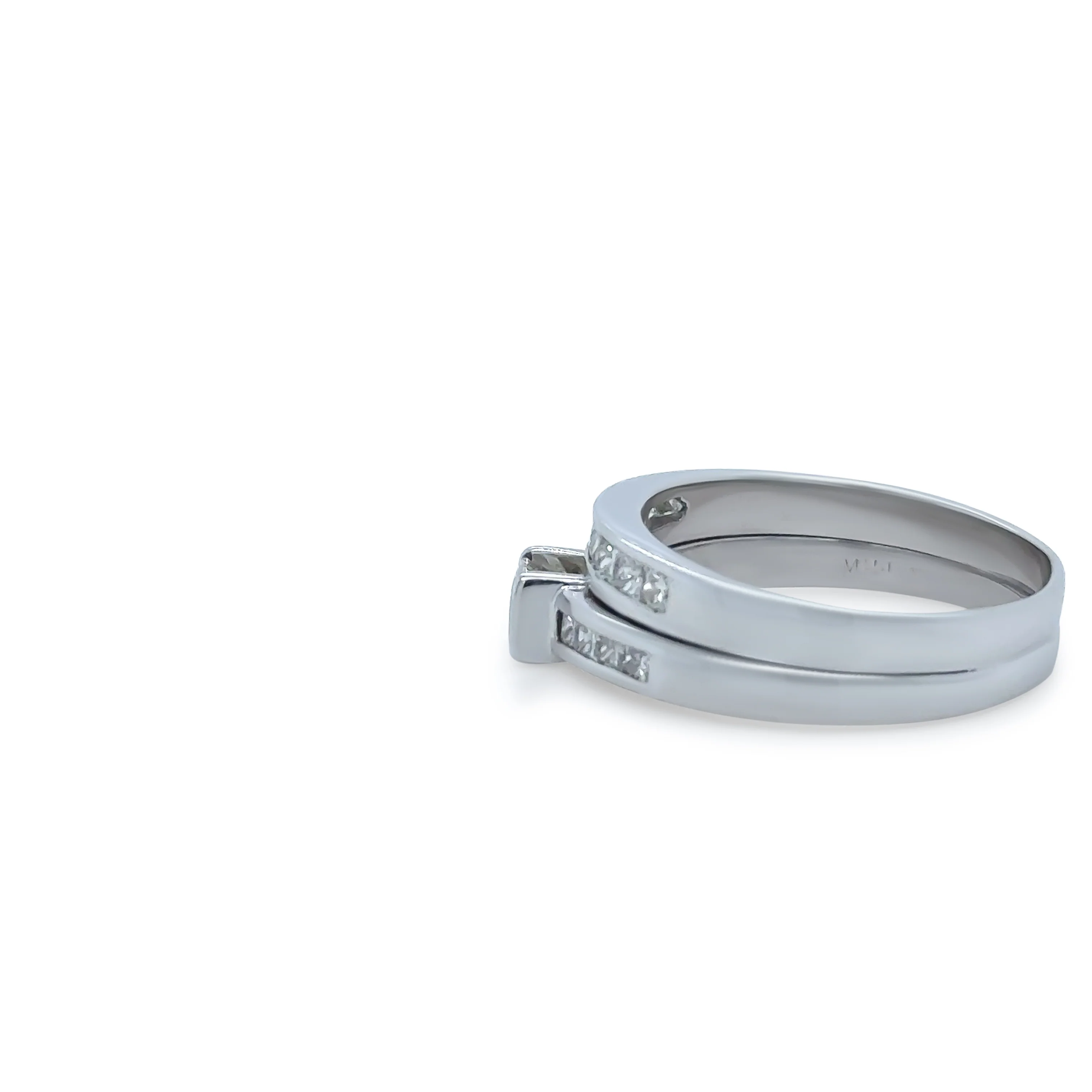 Bespoke 18ct White Gold Diamond Engagement Ring Set 0.76ct - Image 5