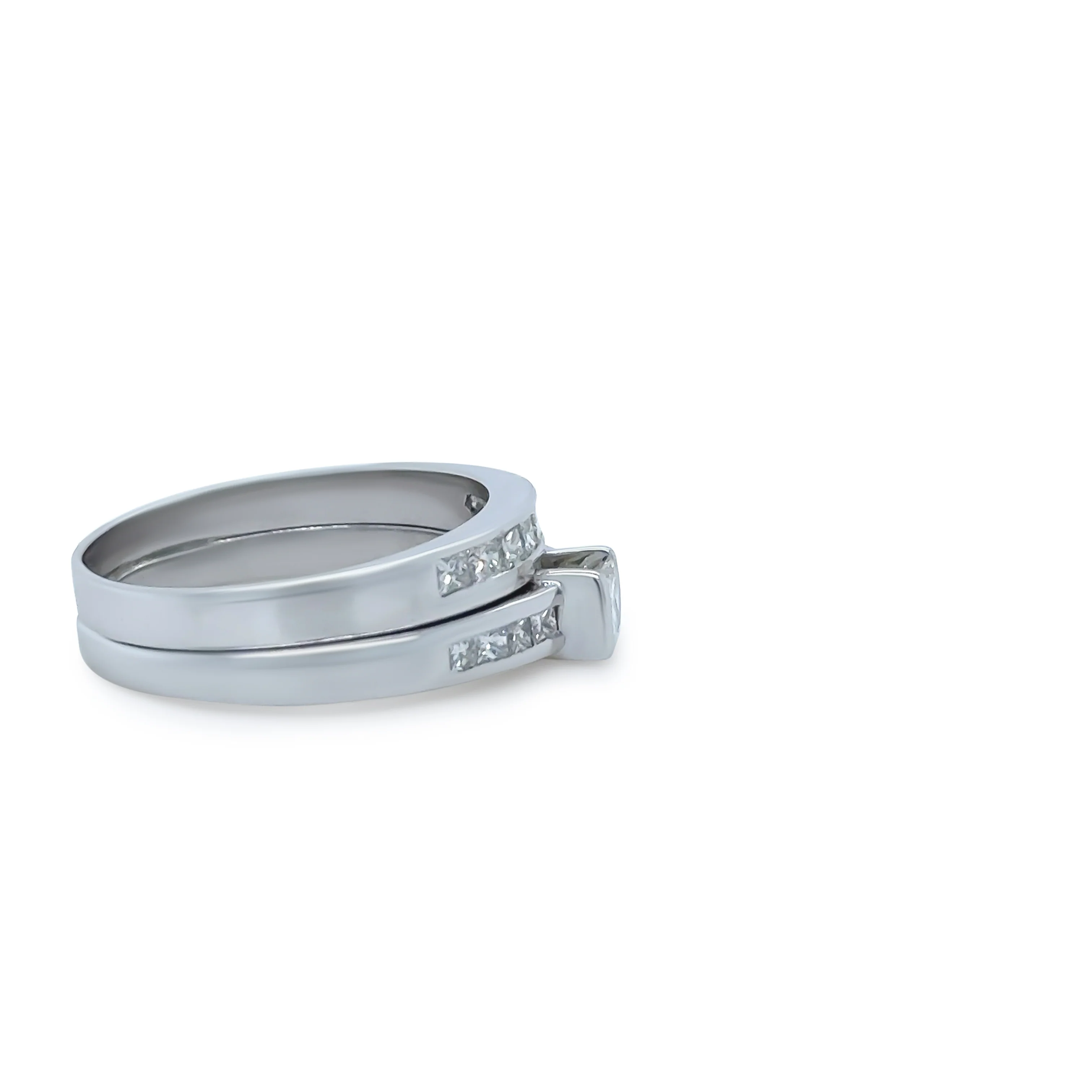 Bespoke 18ct White Gold Diamond Engagement Ring Set 0.76ct - Image 6