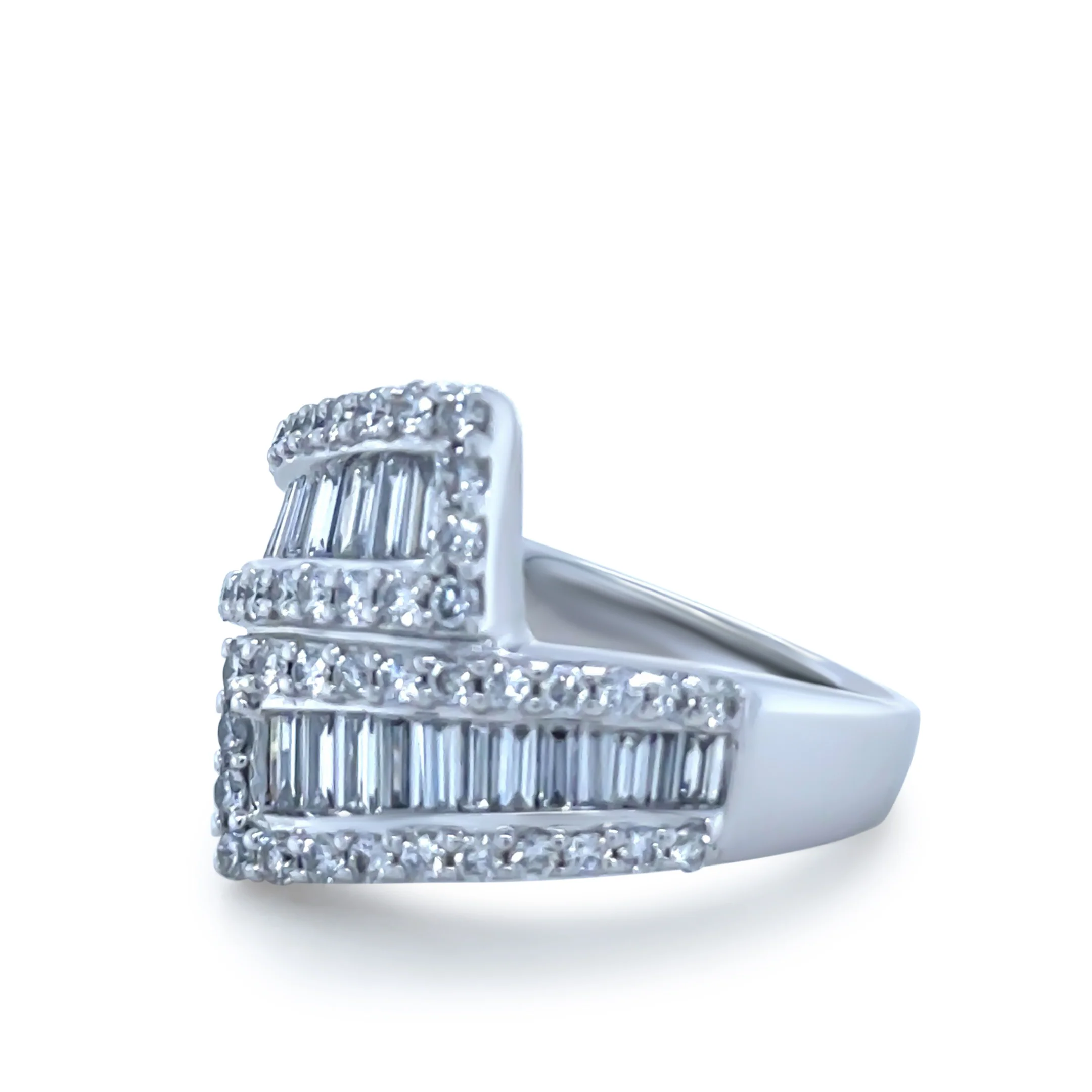 Bespoke 18ct White Gold Diamond Ring 1.39ct - Image 3