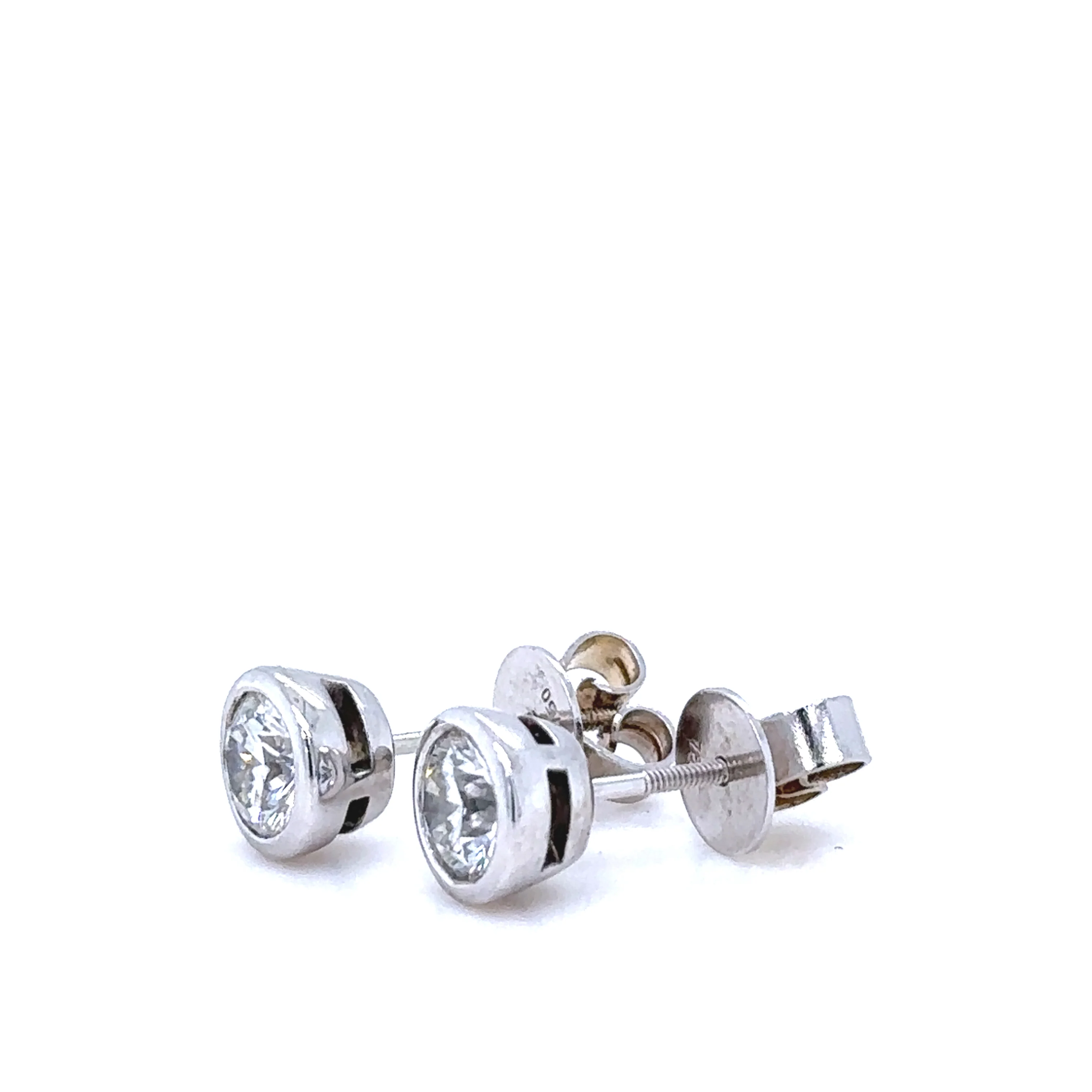 Bespoke 18ct White Gold Diamond Stud Earrings 1.44ct - Image 3