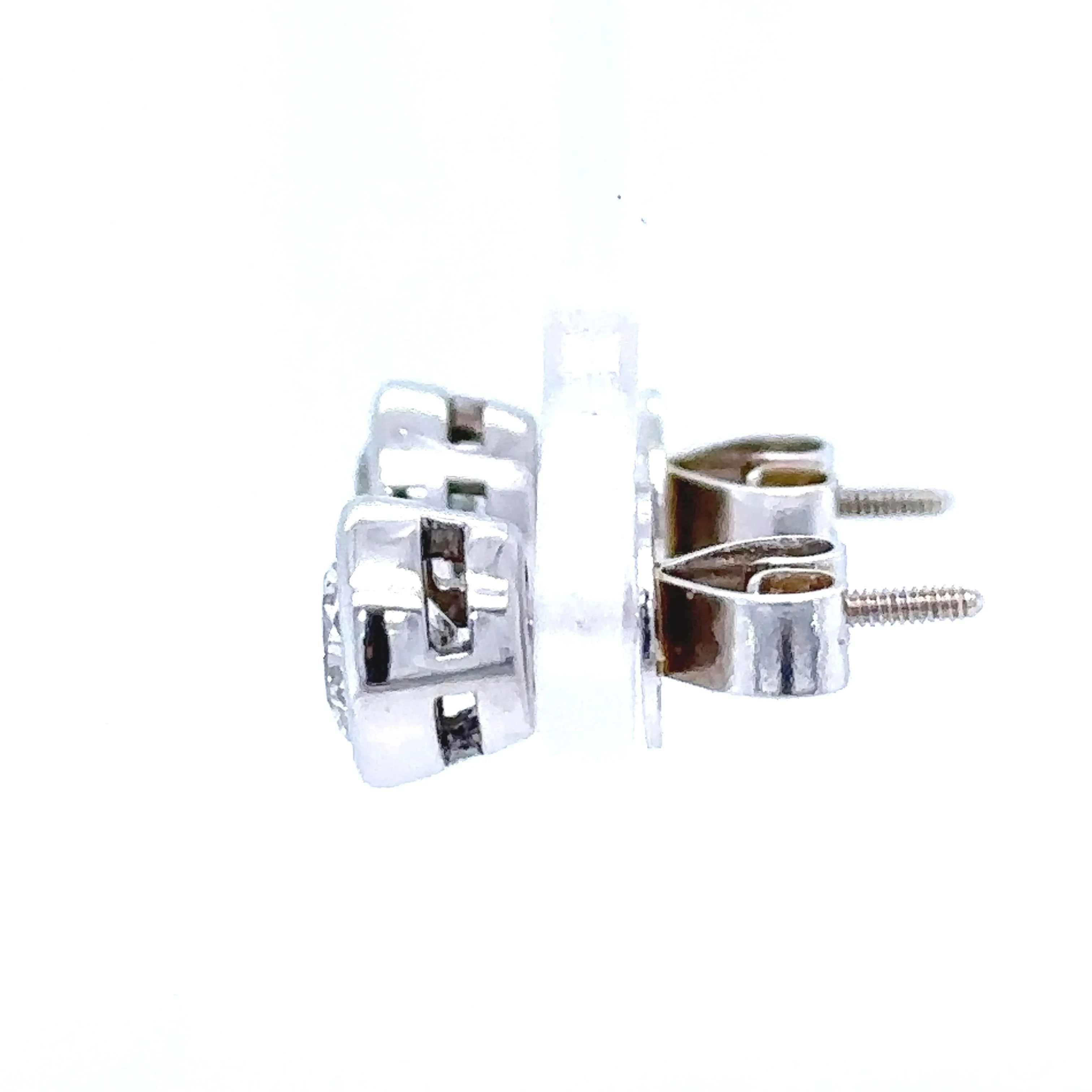 Bespoke 18ct White Gold Diamond Stud Earrings 1.44ct - Image 5