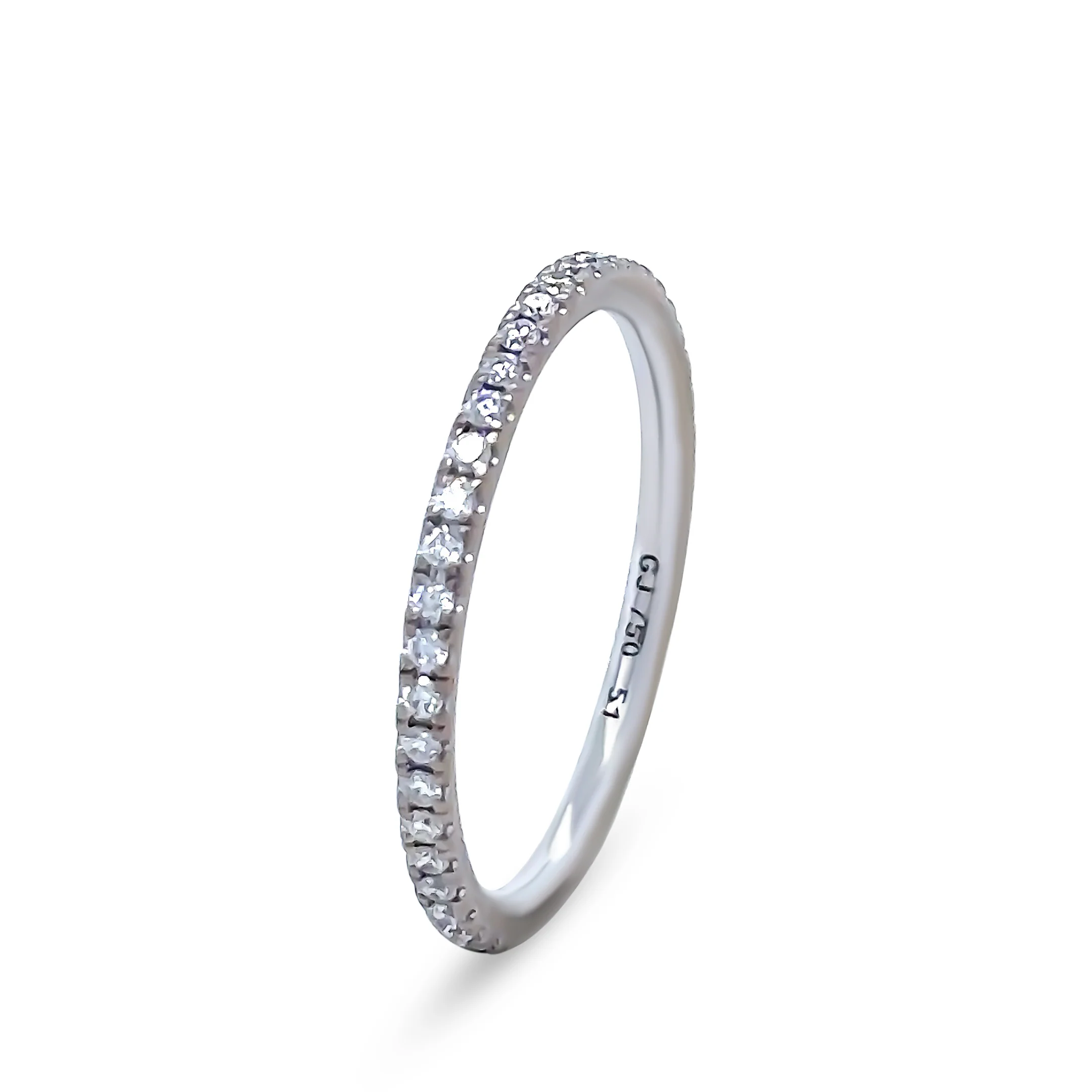 Bespoke 18ct White Gold Diamond Wedding Band 0.34ct - Image 5