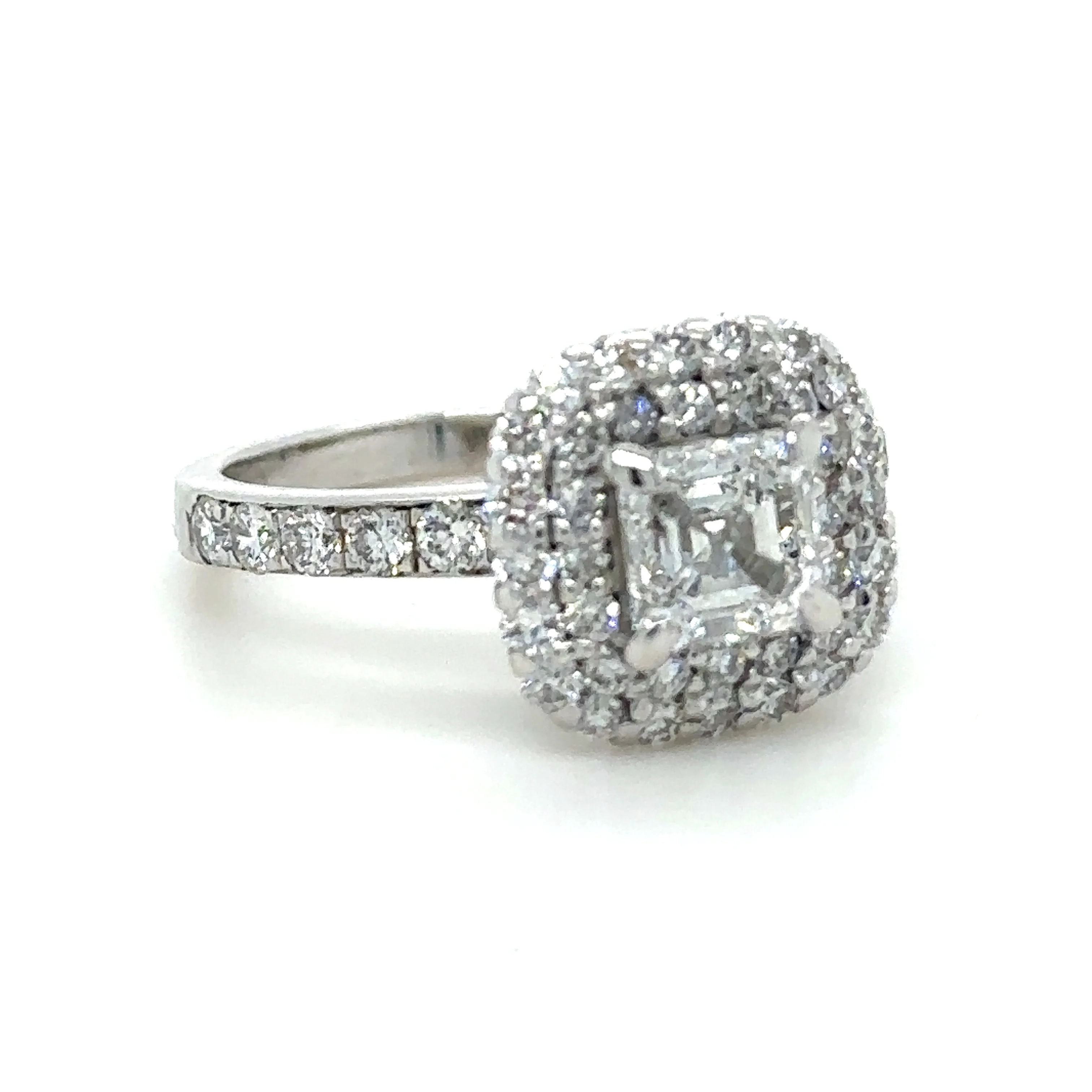 Bespoke 18ct White Gold Diamond Engagement Ring 1.61ct - Image 3