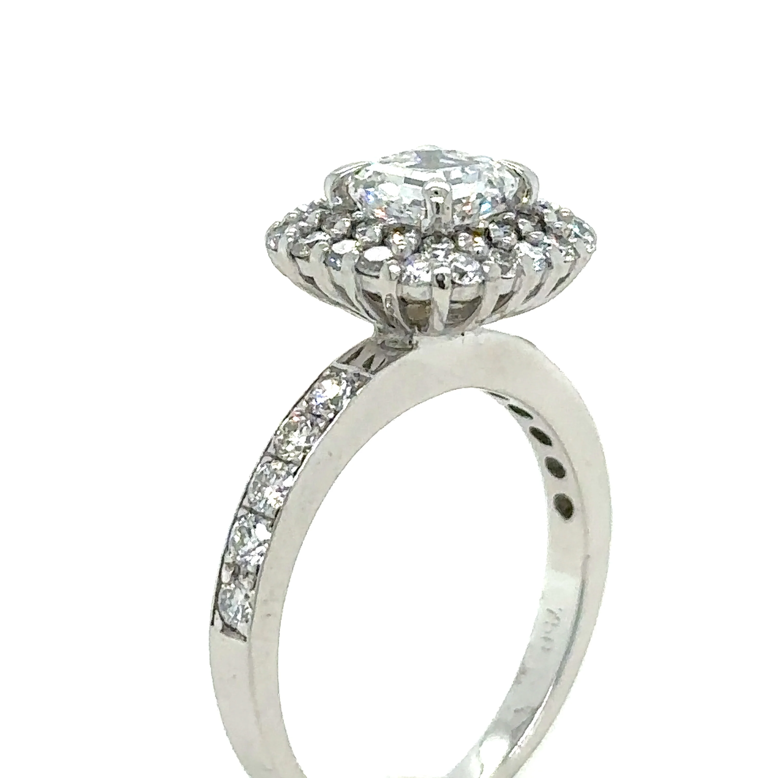 Bespoke 18ct White Gold Diamond Engagement Ring 1.61ct - Image 4