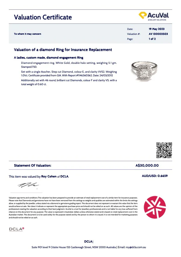 Bespoke 18ct White Gold Diamond Engagement Ring 1.61ct - Image 6