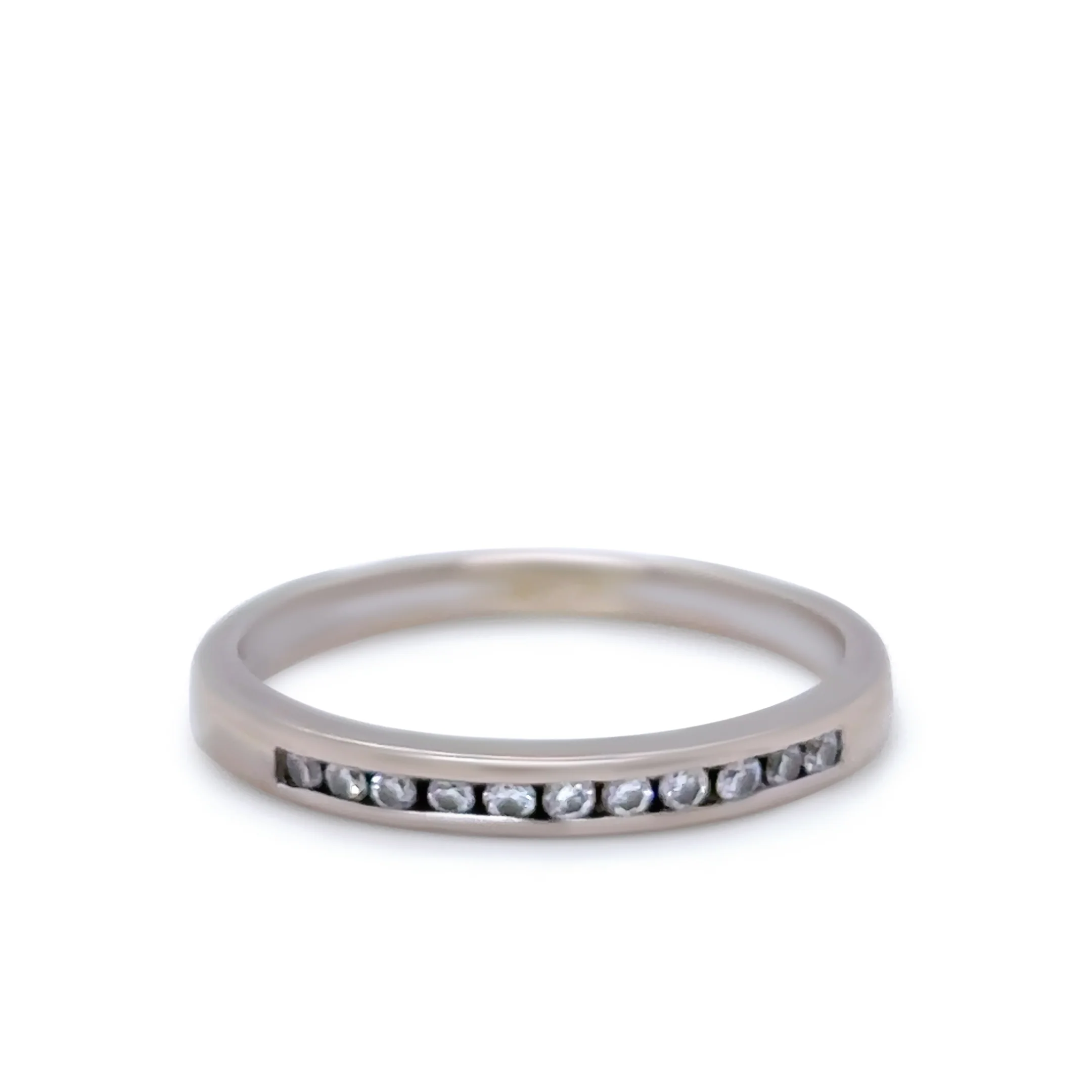 Bespoke 18ct White Gold Half Eternity Band 0.11ct - Image 2
