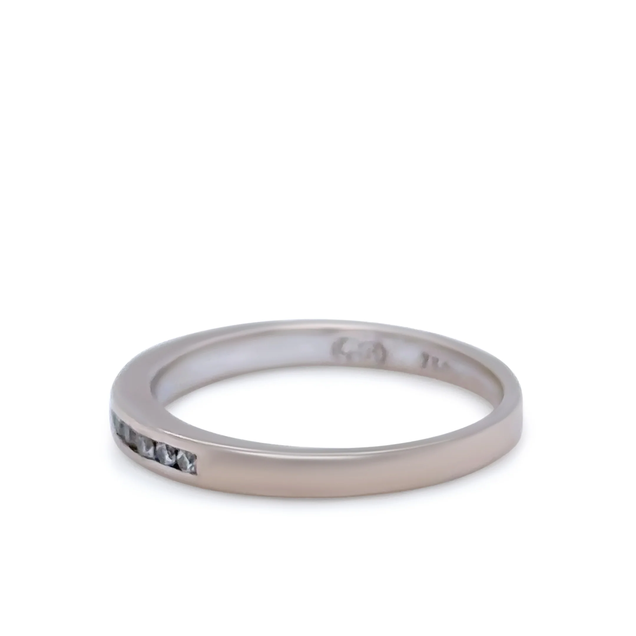 Bespoke 18ct White Gold Half Eternity Band 0.11ct - Image 4