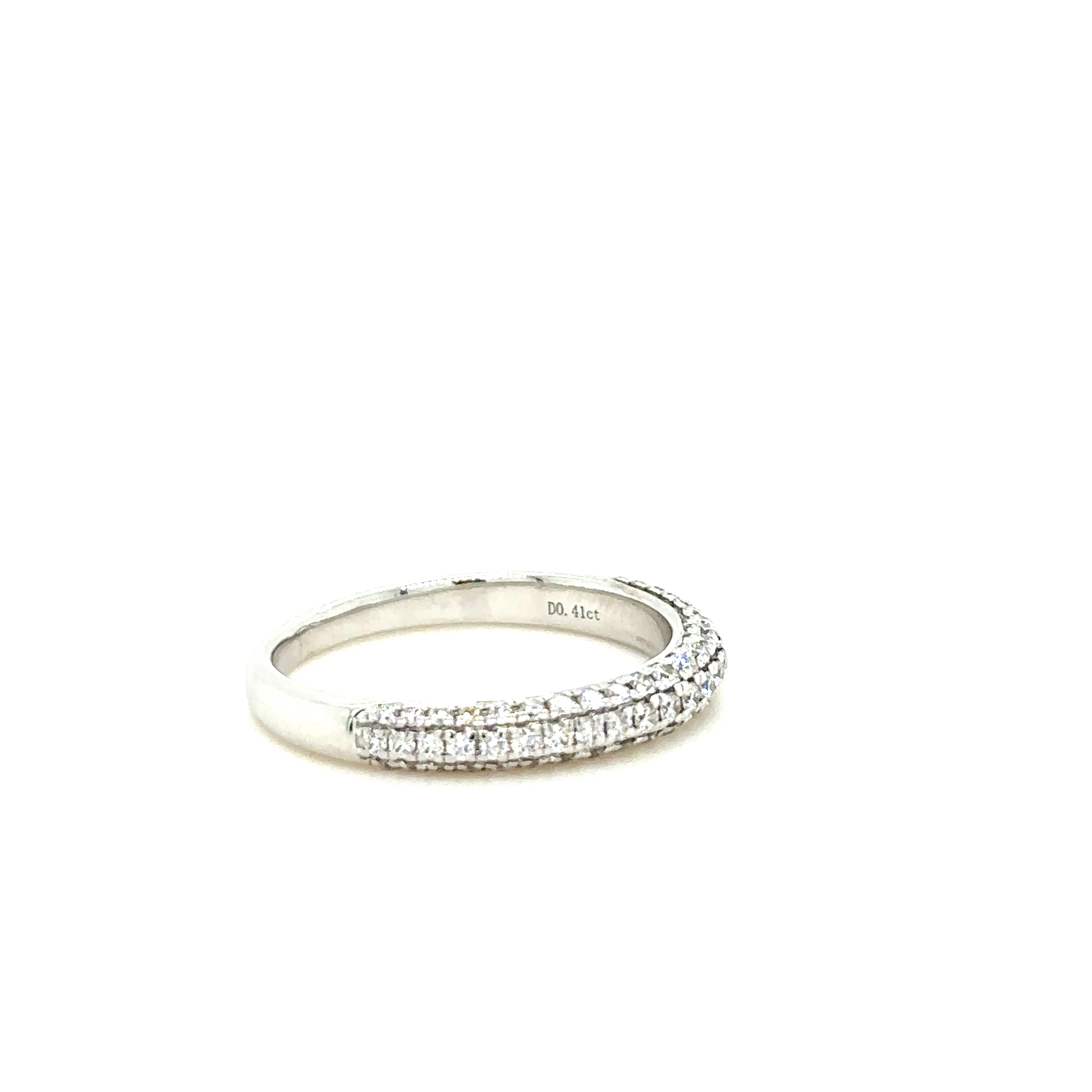Bespoke 18ct White Gold Half Eternity Ring 0.41ct - Image 2