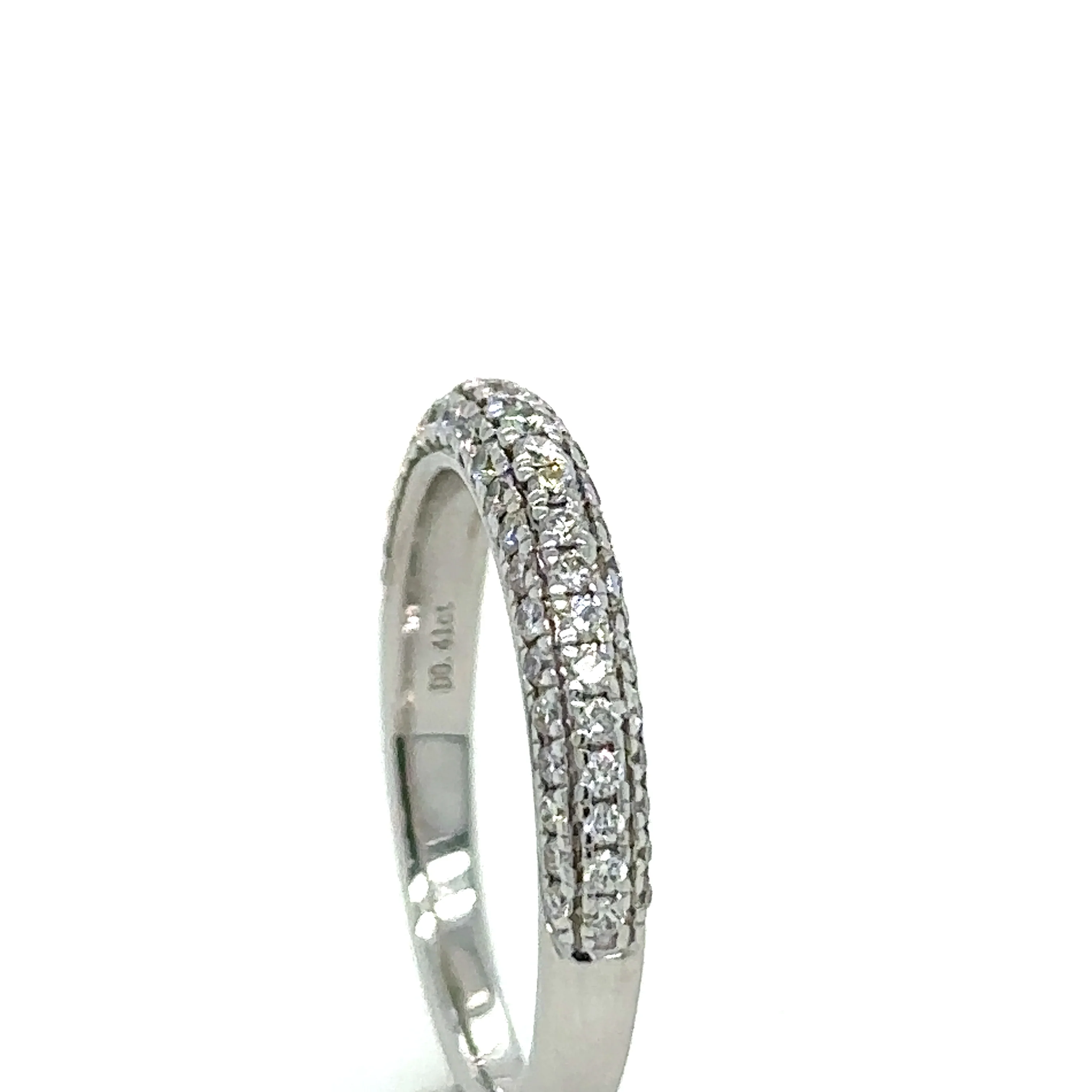 Bespoke 18ct White Gold Half Eternity Ring 0.41ct - Image 7