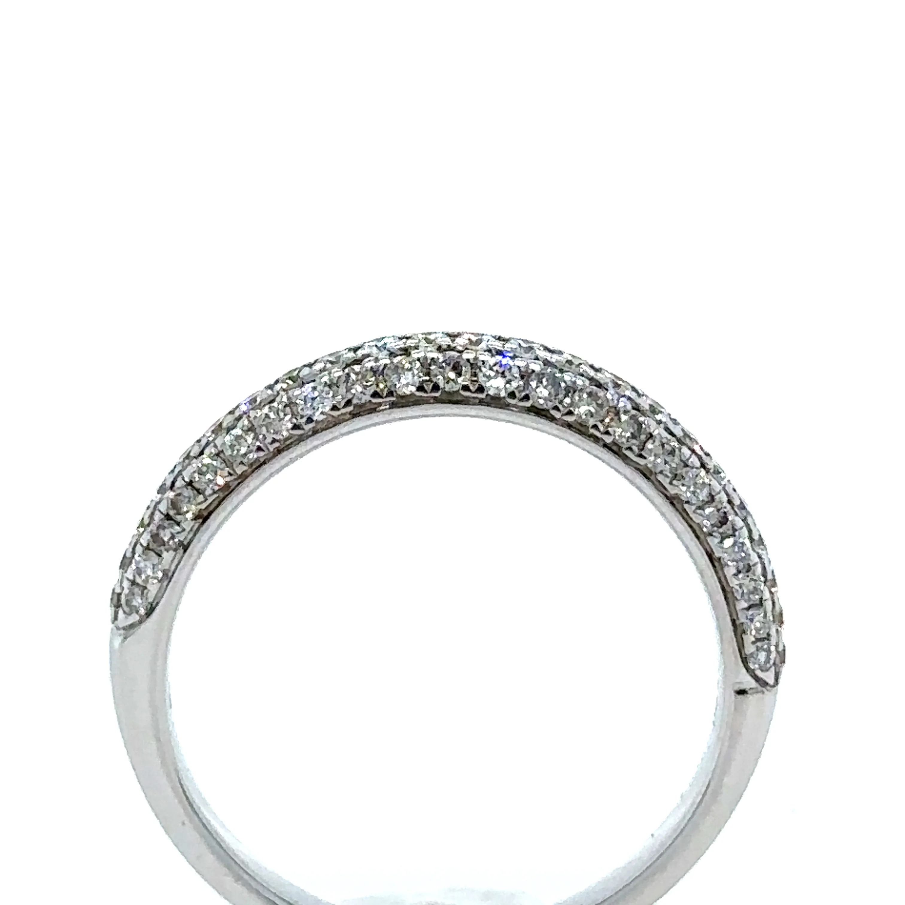 Bespoke 18ct White Gold Half Eternity Ring 0.44ct - Image 3