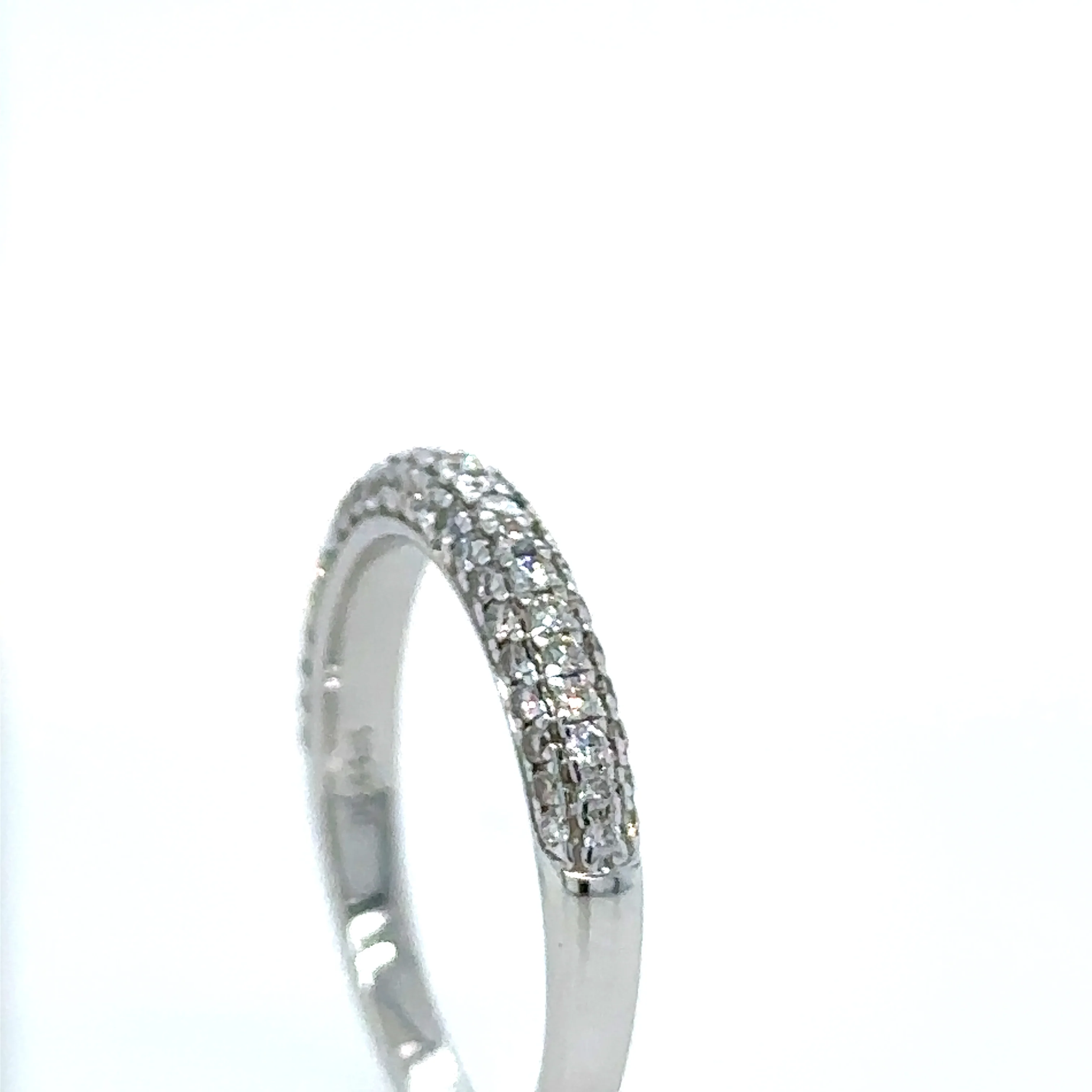 Bespoke 18ct White Gold Half Eternity Ring 0.44ct - Image 5