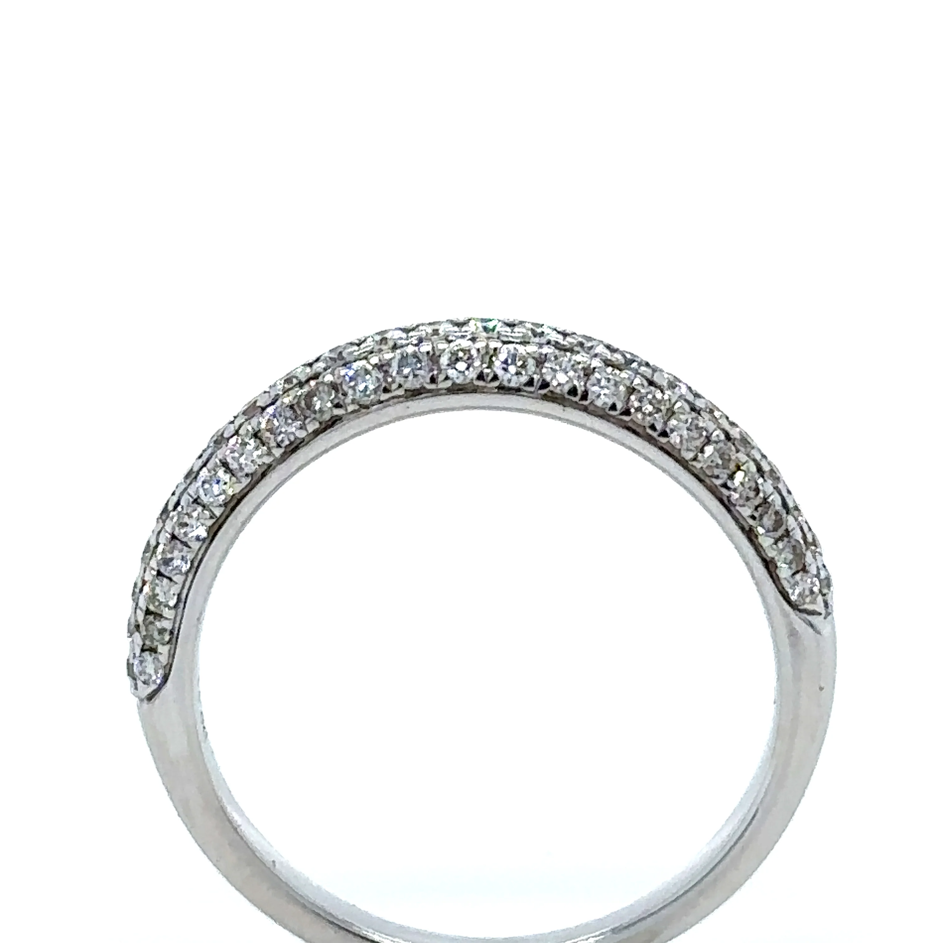 Bespoke 18ct White Gold Half Eternity Ring 0.44ct - Image 8