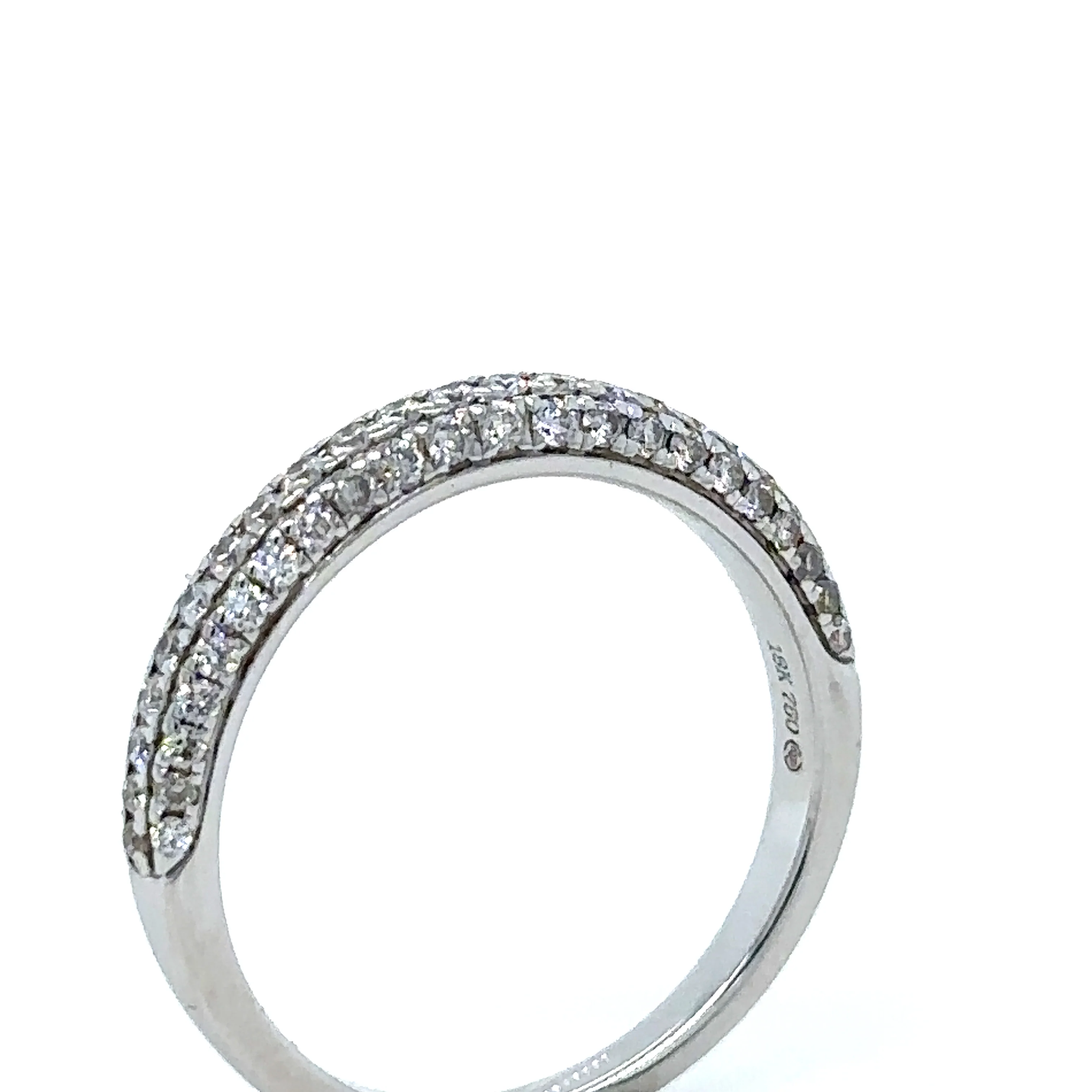 Bespoke 18ct White Gold Half Eternity Ring 0.44ct - Image 9