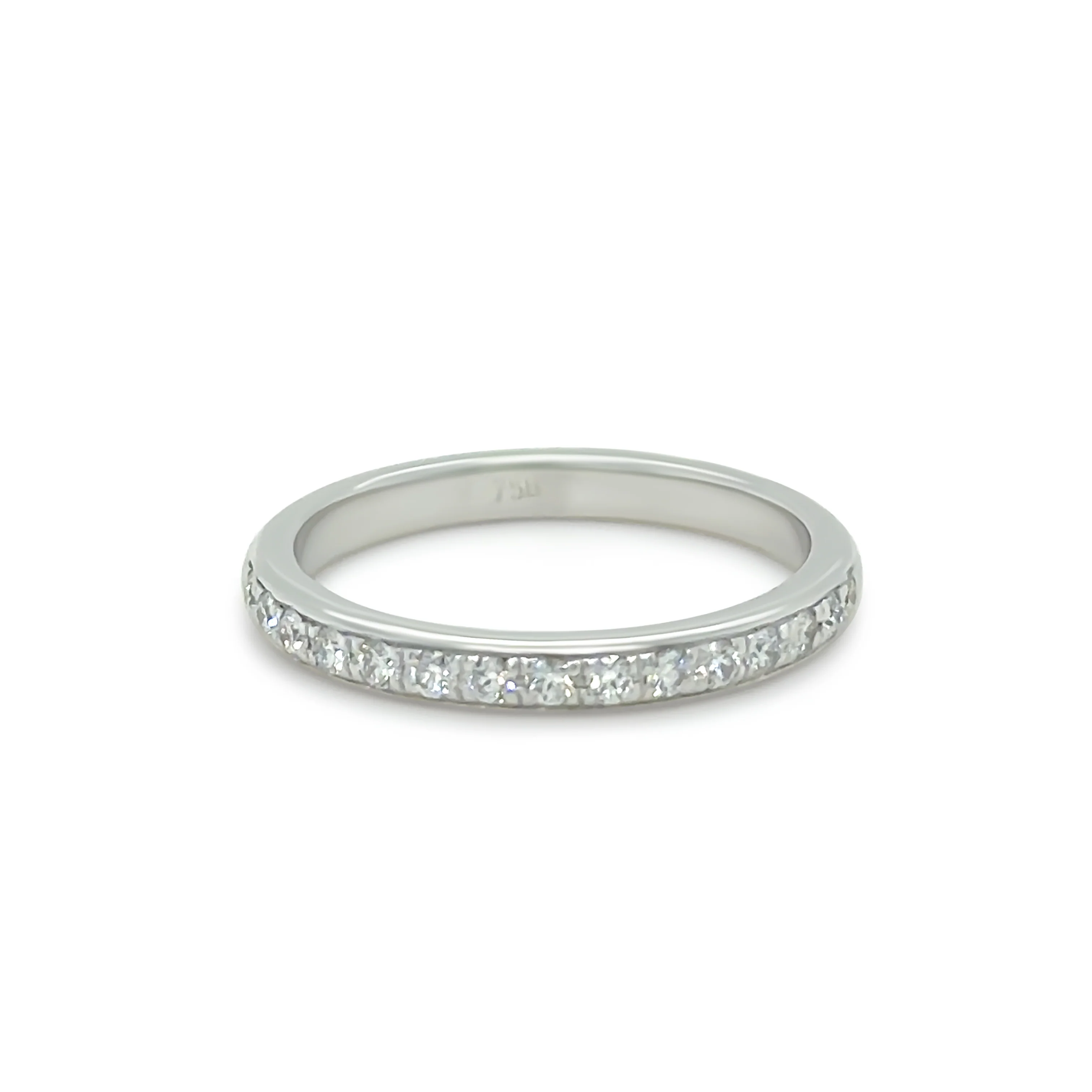 Bespoke 18ct White Gold Pave Diamond Ring 0.28ct - Image 2