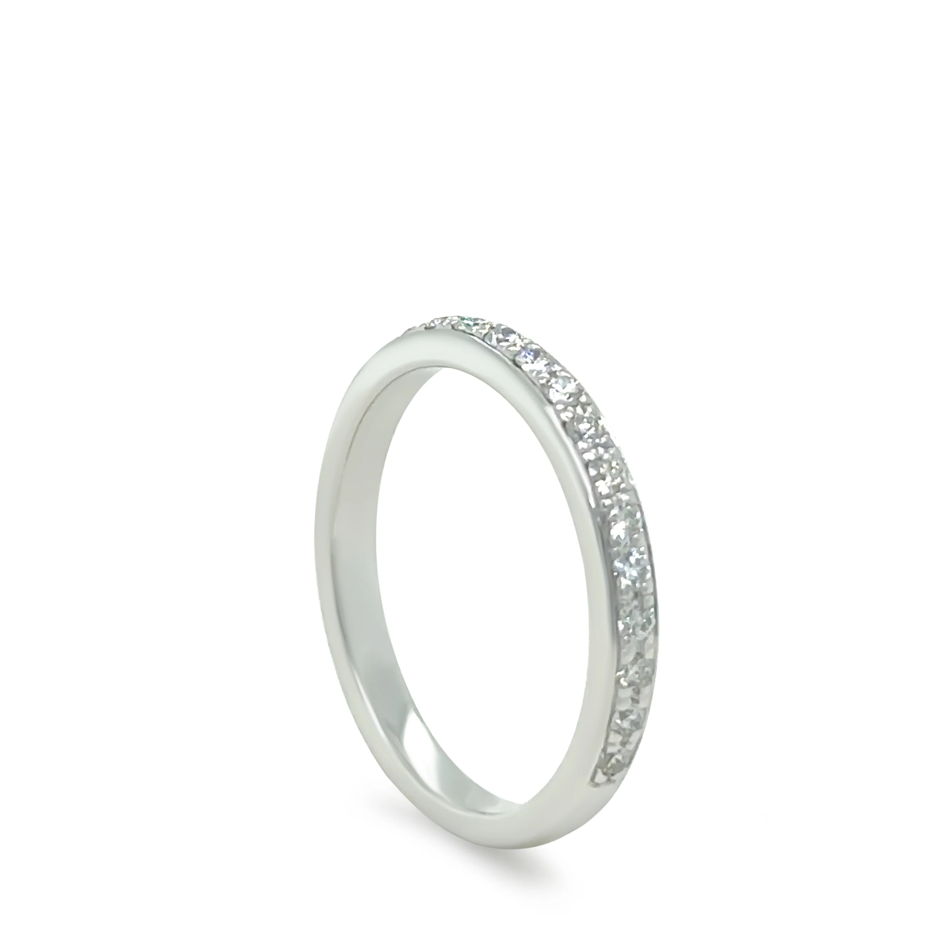 Bespoke 18ct White Gold Pave Diamond Ring 0.28ct - Image 5