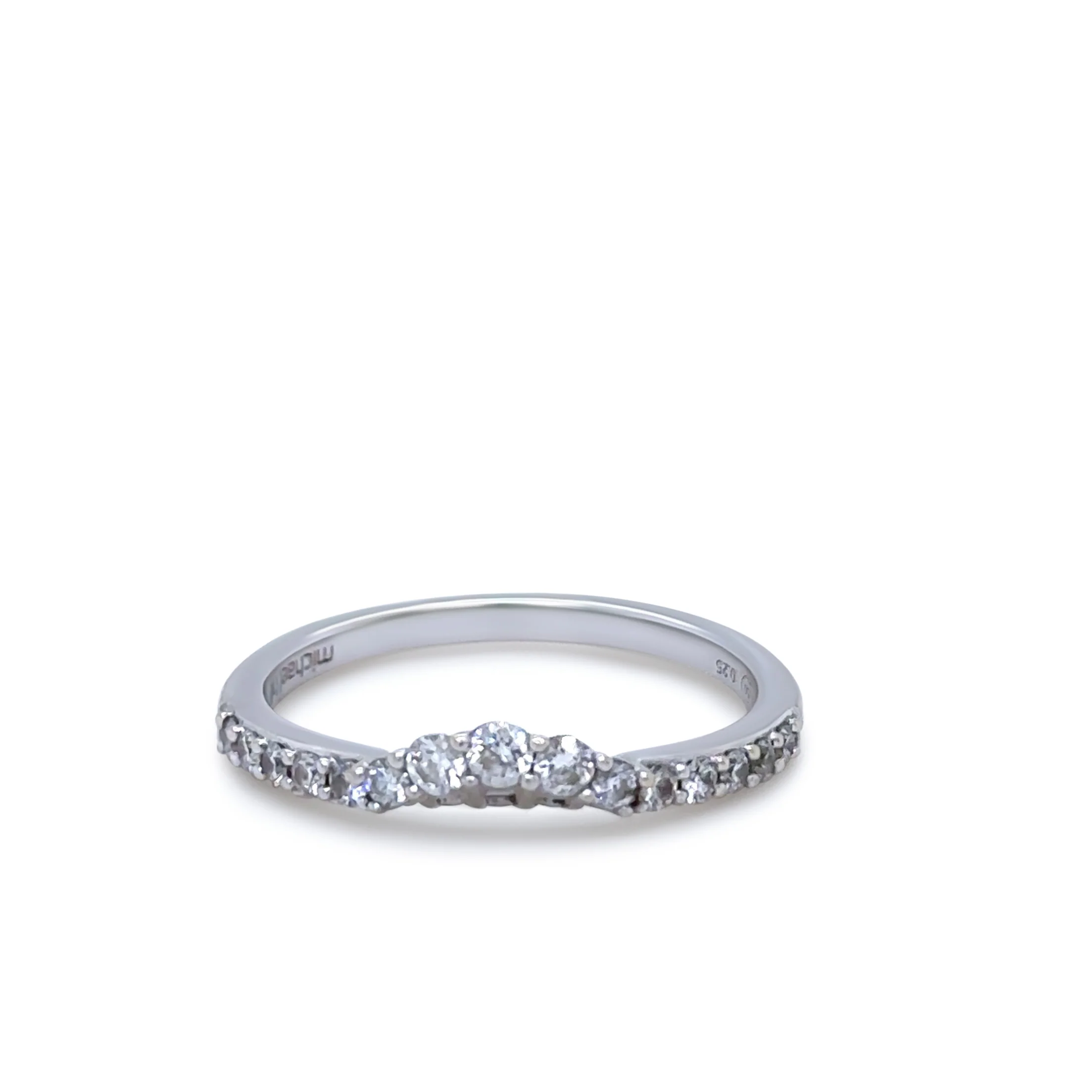 Bespoke 18ct White Gold Wedding Band 0.25ct - Image 2