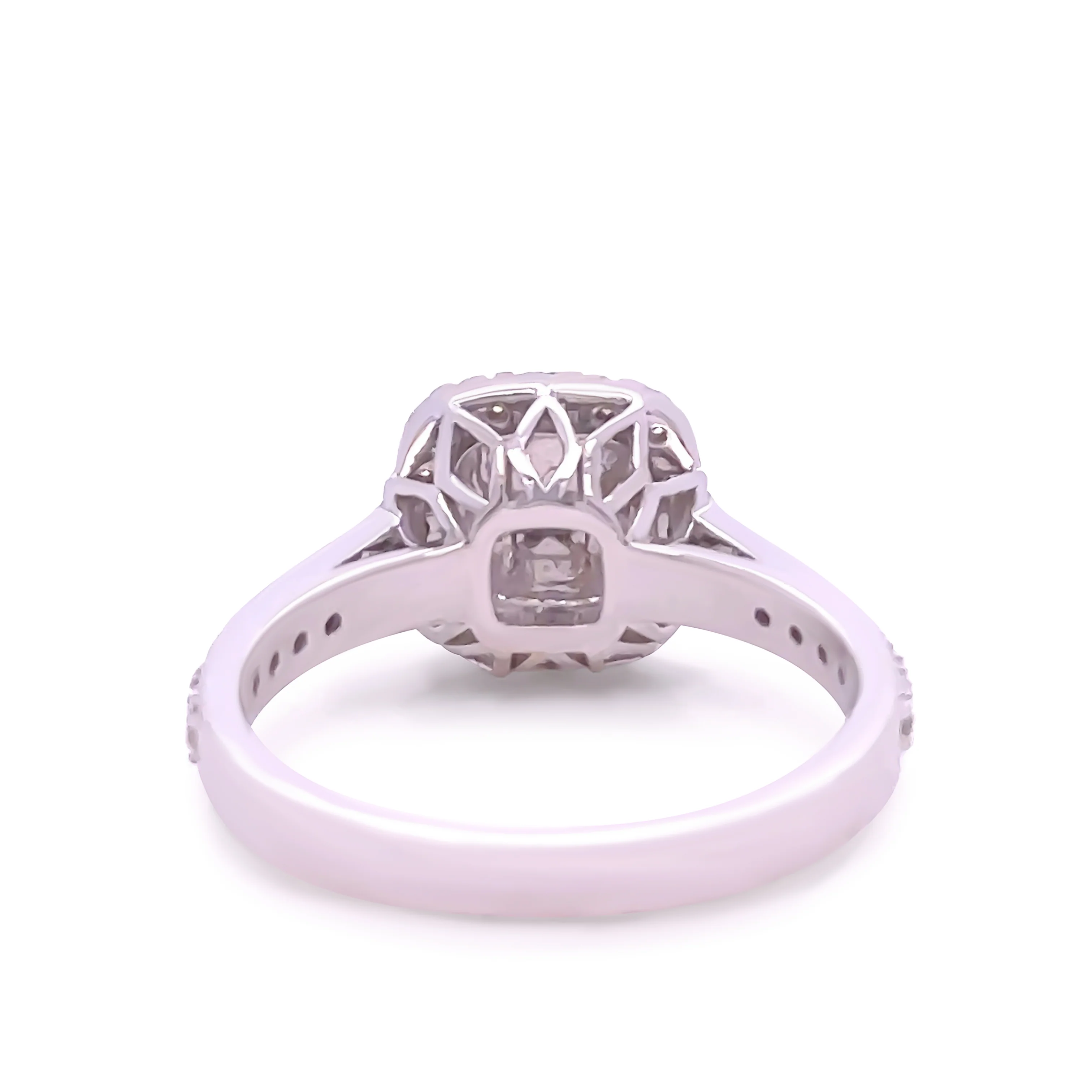 Bespoke 18ct White & Rose Gold Pink Diamond Ring 0.46ct - Image 4