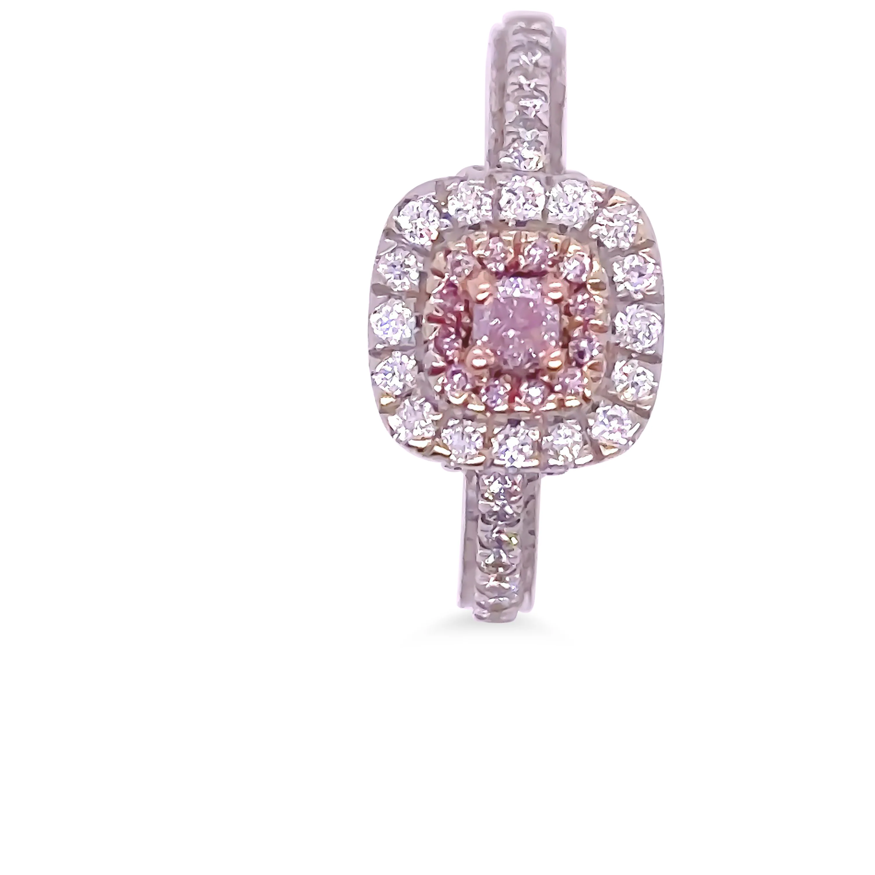 Bespoke 18ct White & Rose Gold Pink Diamond Ring 0.46ct - Image 5