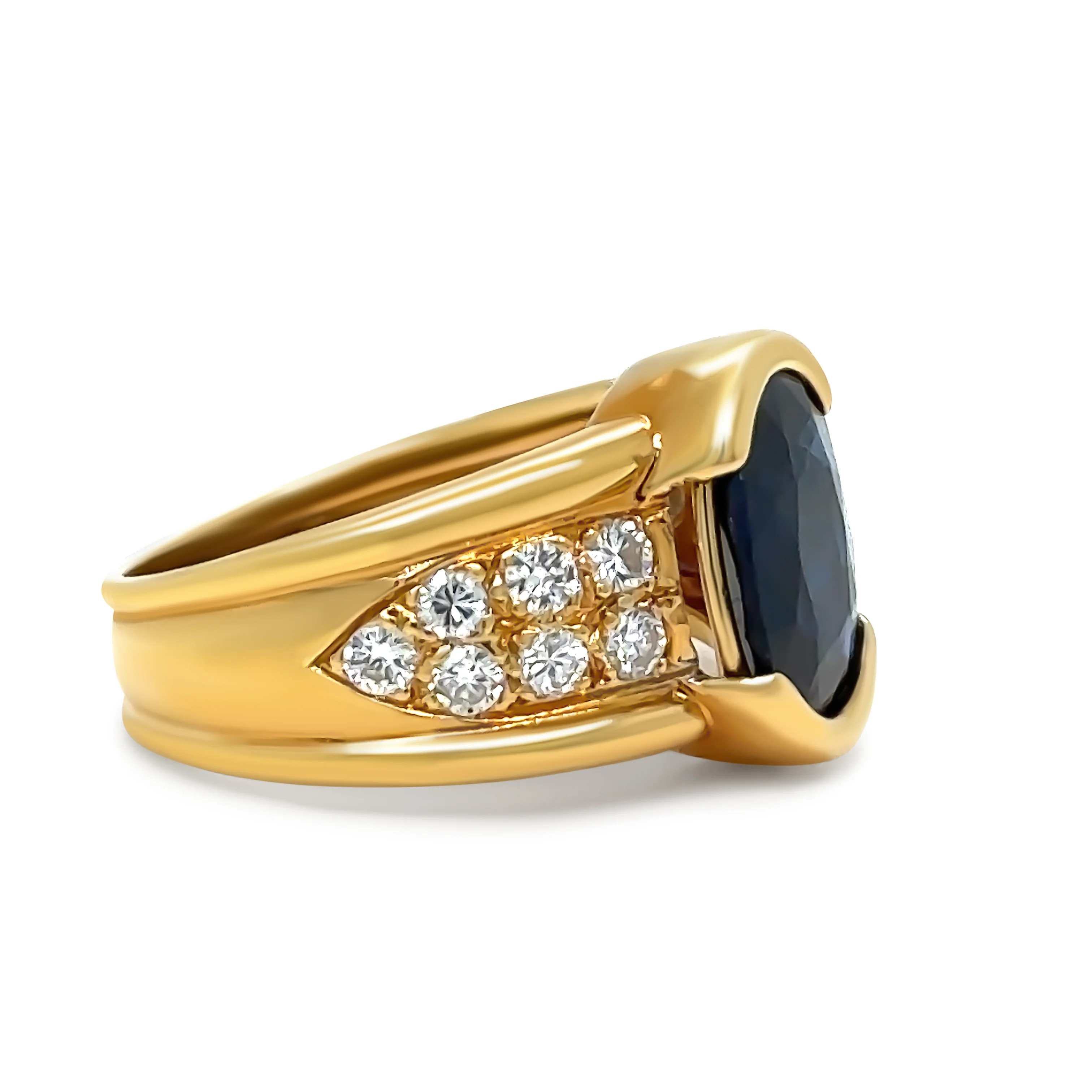 Bespoke 18ct Yellow Gold Sapphire & Diamond Ring 2.61ct - Image 2