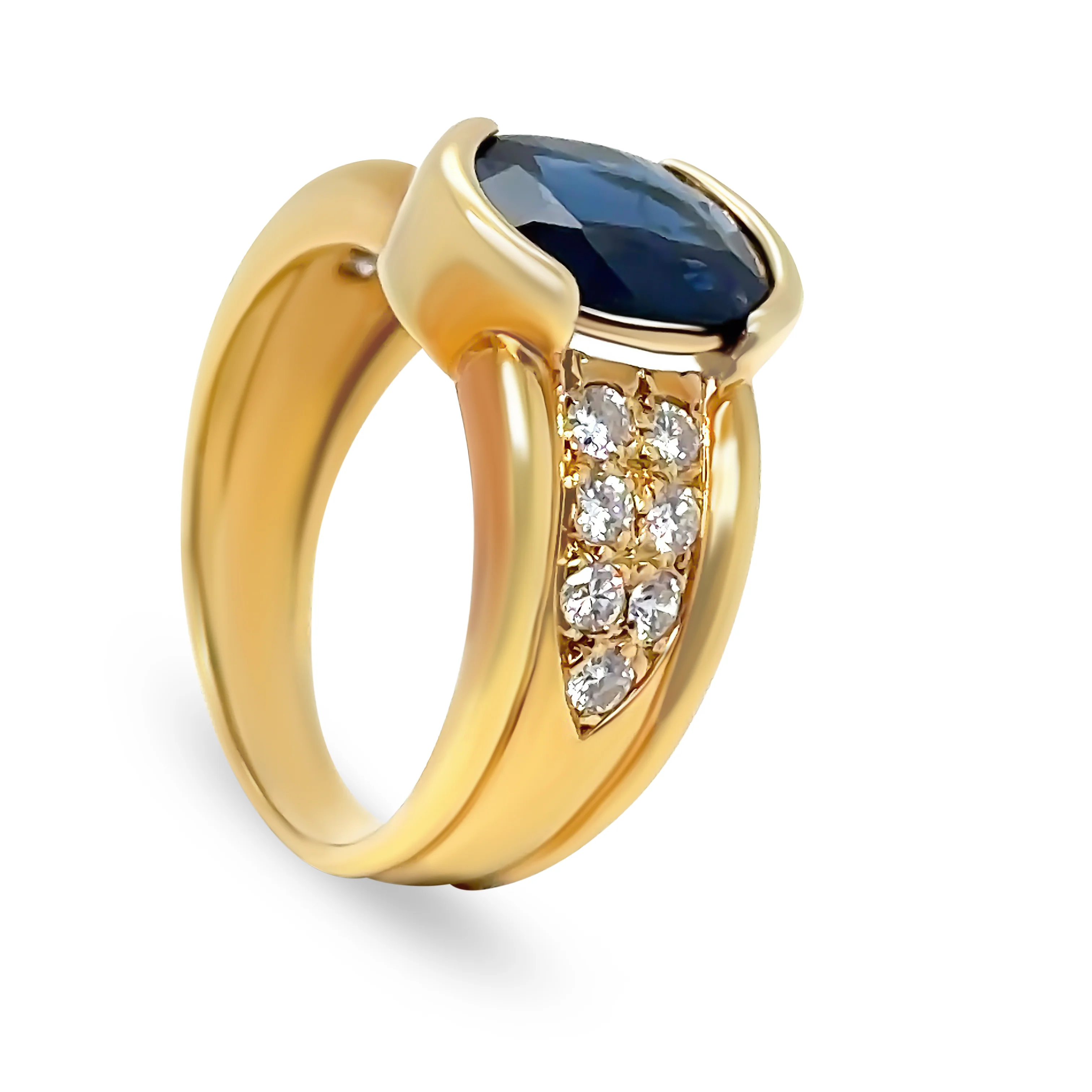 Bespoke 18ct Yellow Gold Sapphire & Diamond Ring 2.61ct - Image 5
