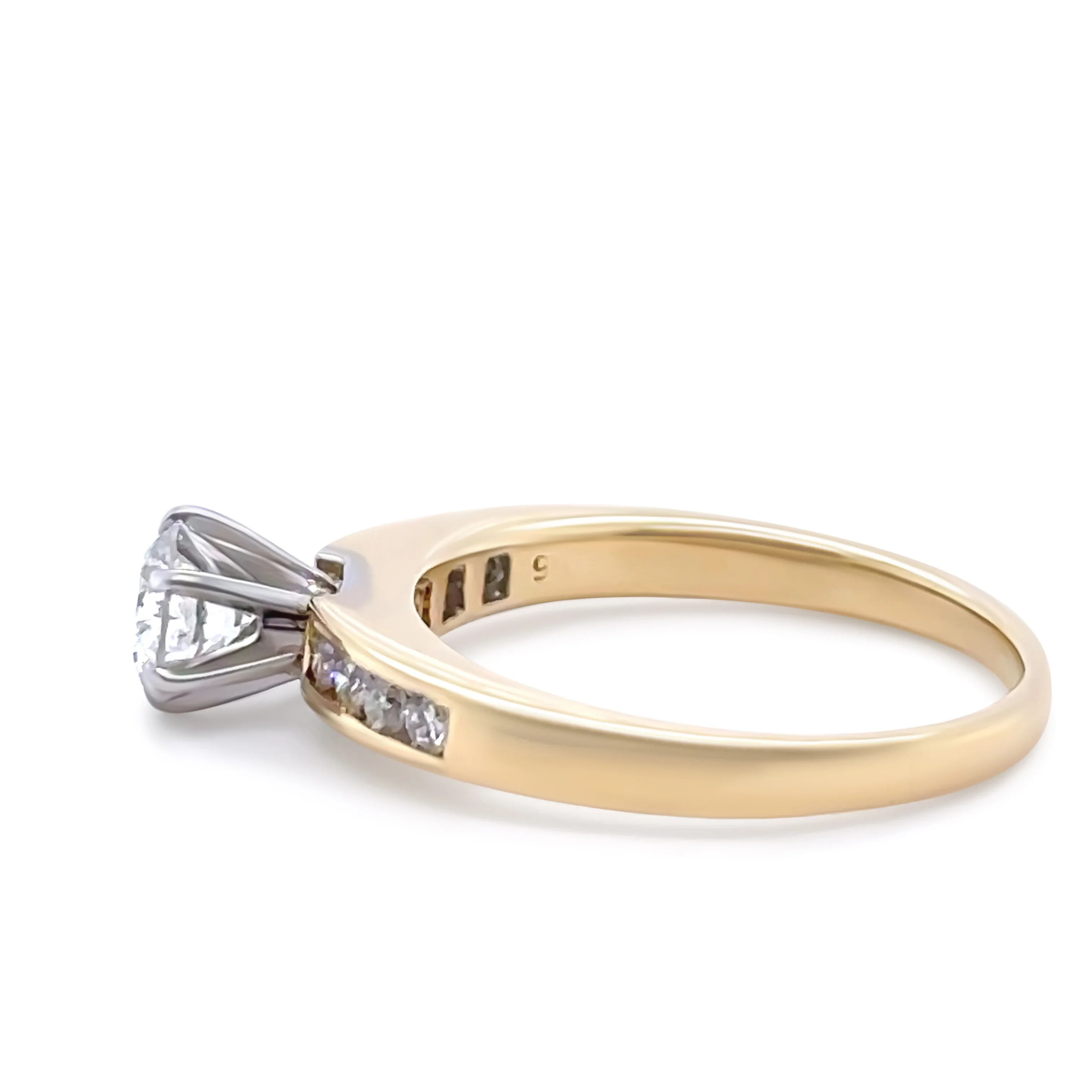 Bespoke 18ct Yellow & White Gold Diamond Engagement Ring 0.56ct - Image 4