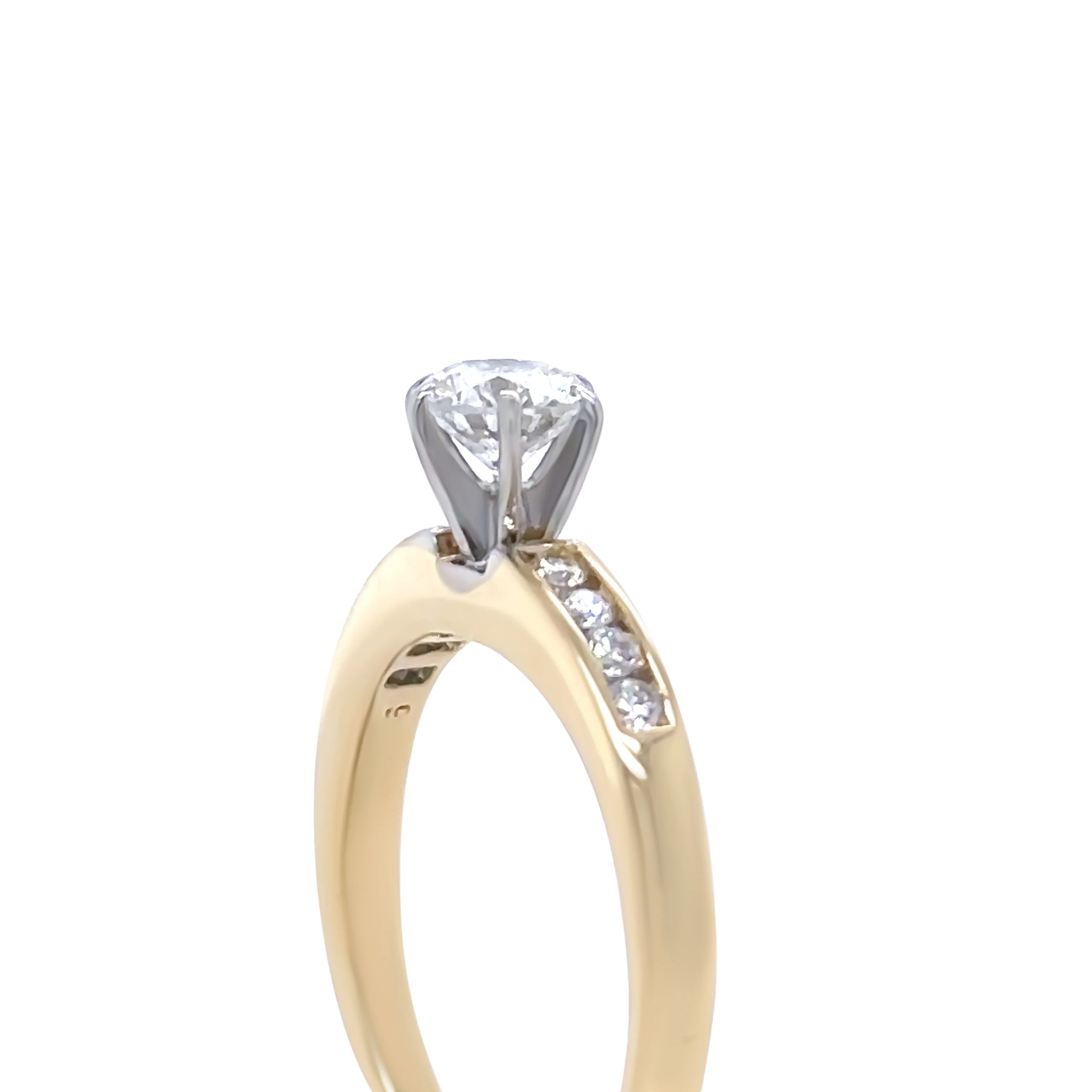 Bespoke 18ct Yellow & White Gold Diamond Engagement Ring 0.56ct - Image 7