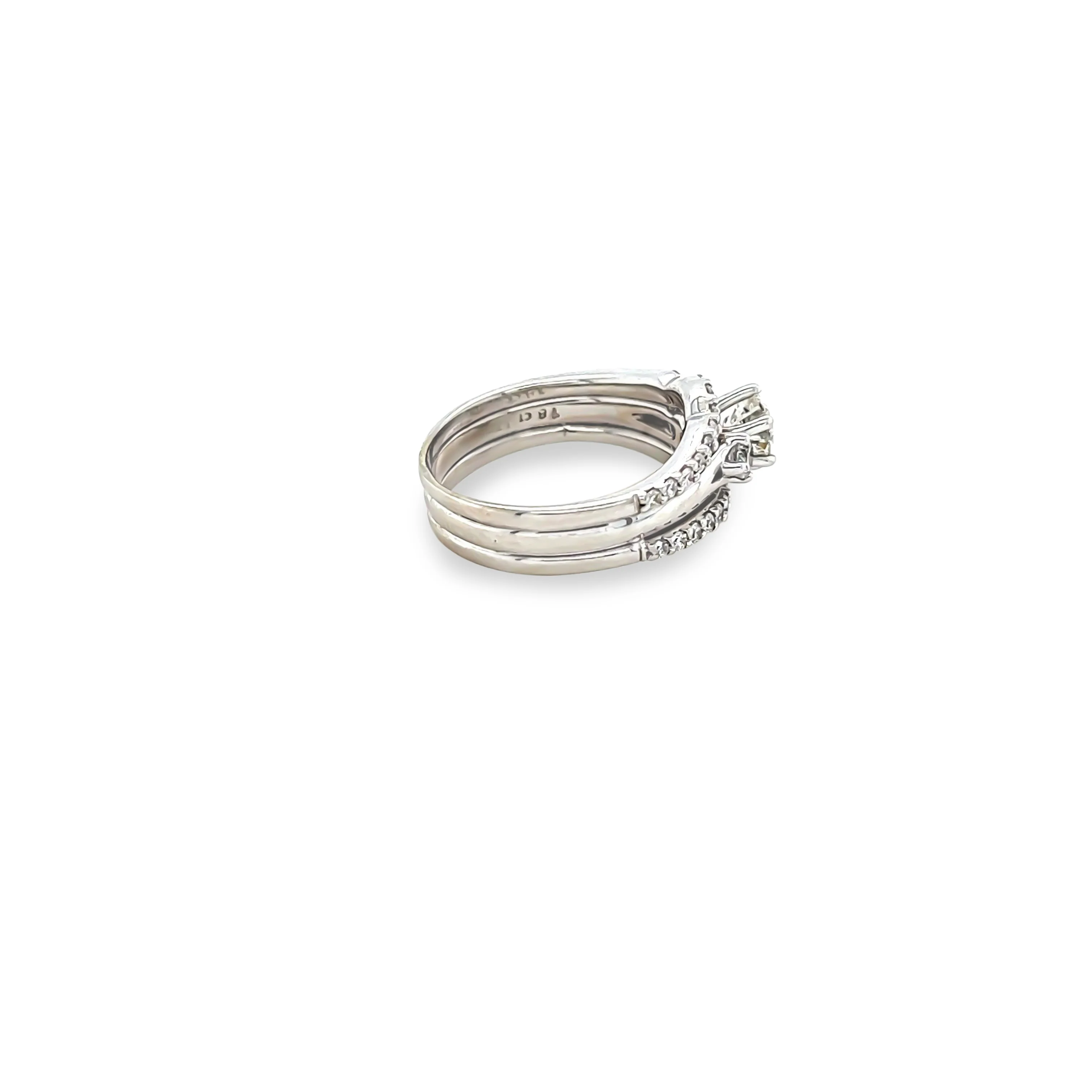 Bespoke 3 Piece Diamond Bridal Ring Set 0.99ct - Image 3