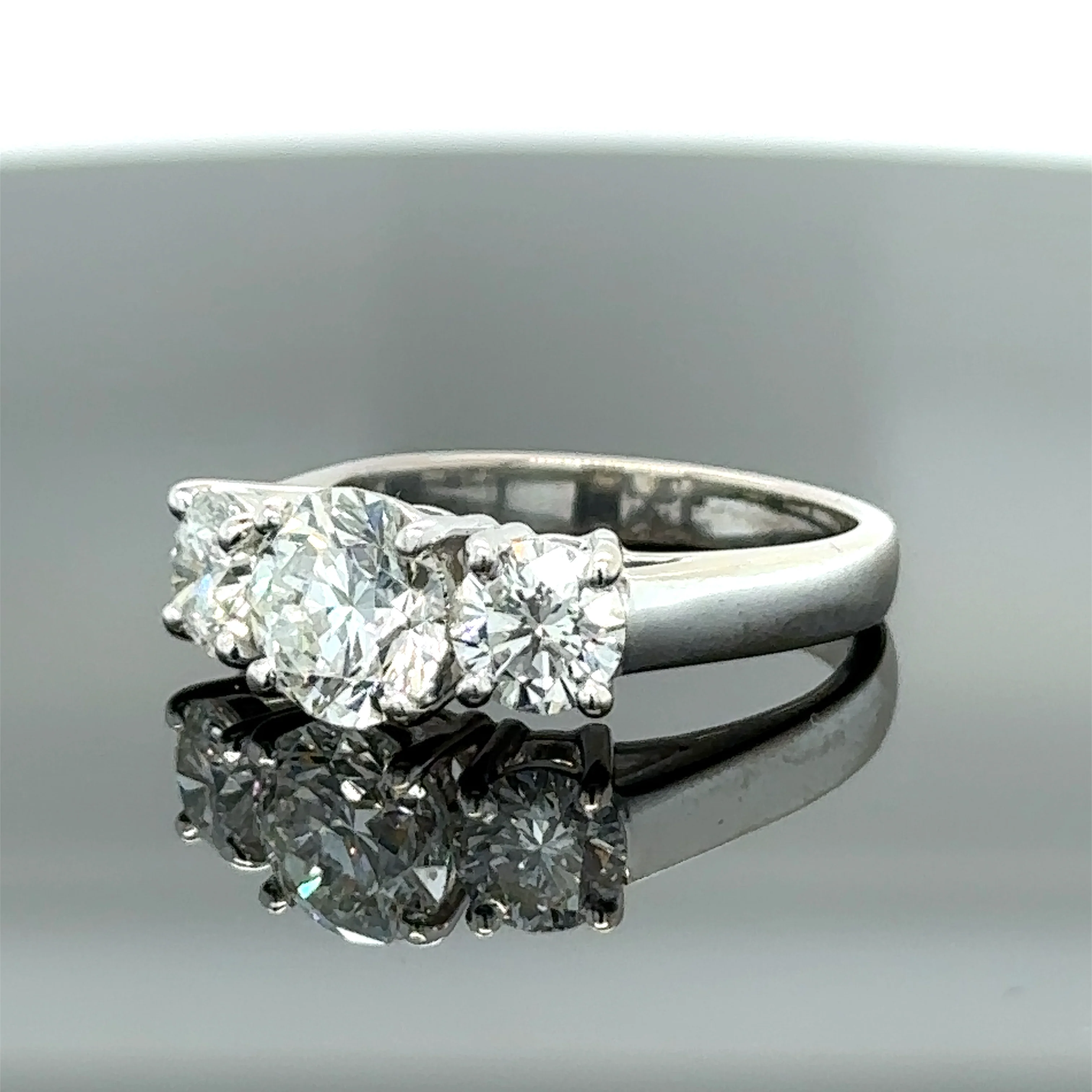 Bespoke 3 Stone Diamond Engagement Ring 1.51ct - Image 4