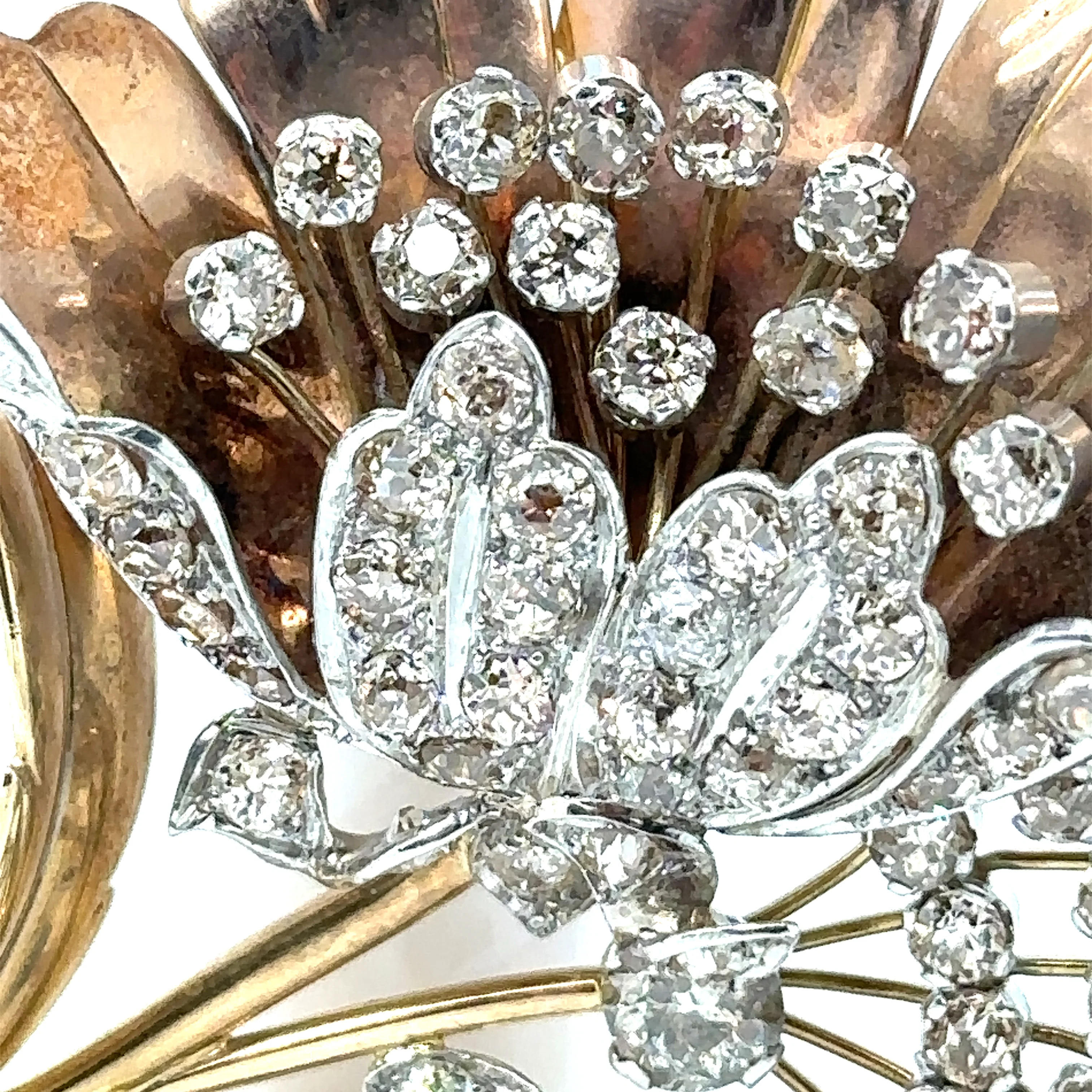 Bespoke Antique Diamond Floral Pendant 6.20ct - Image 3
